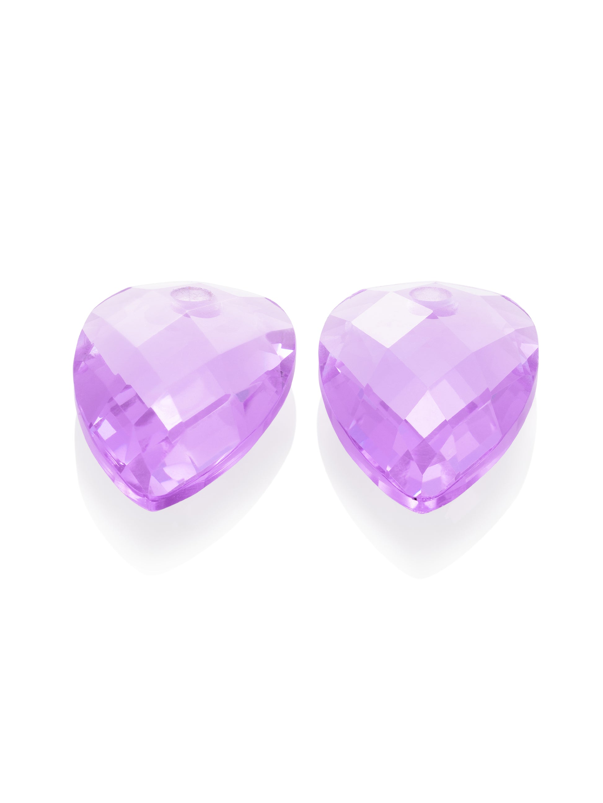 Oorbel Edelstenen Blossom Facet Violet Quartz