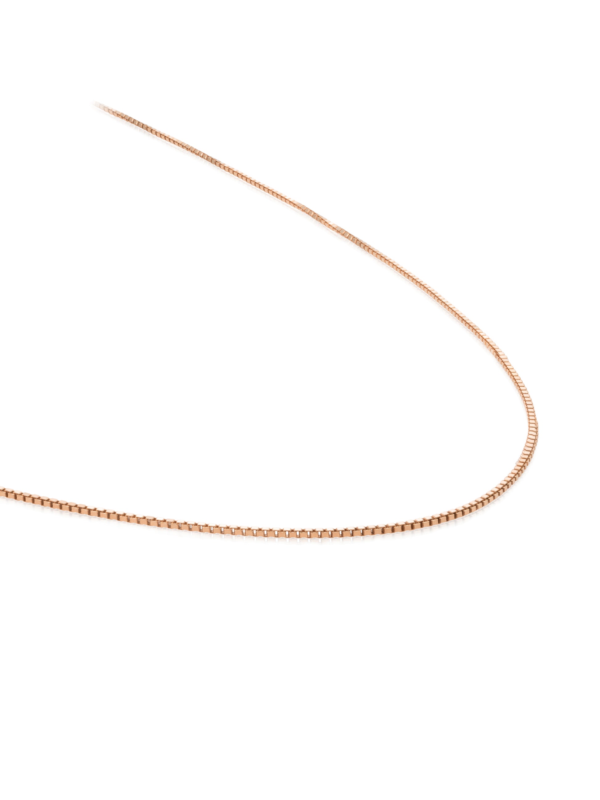 Square Box Ketting 45cm Rose Gold - Square Box Ketting 45cm Rose Gold
