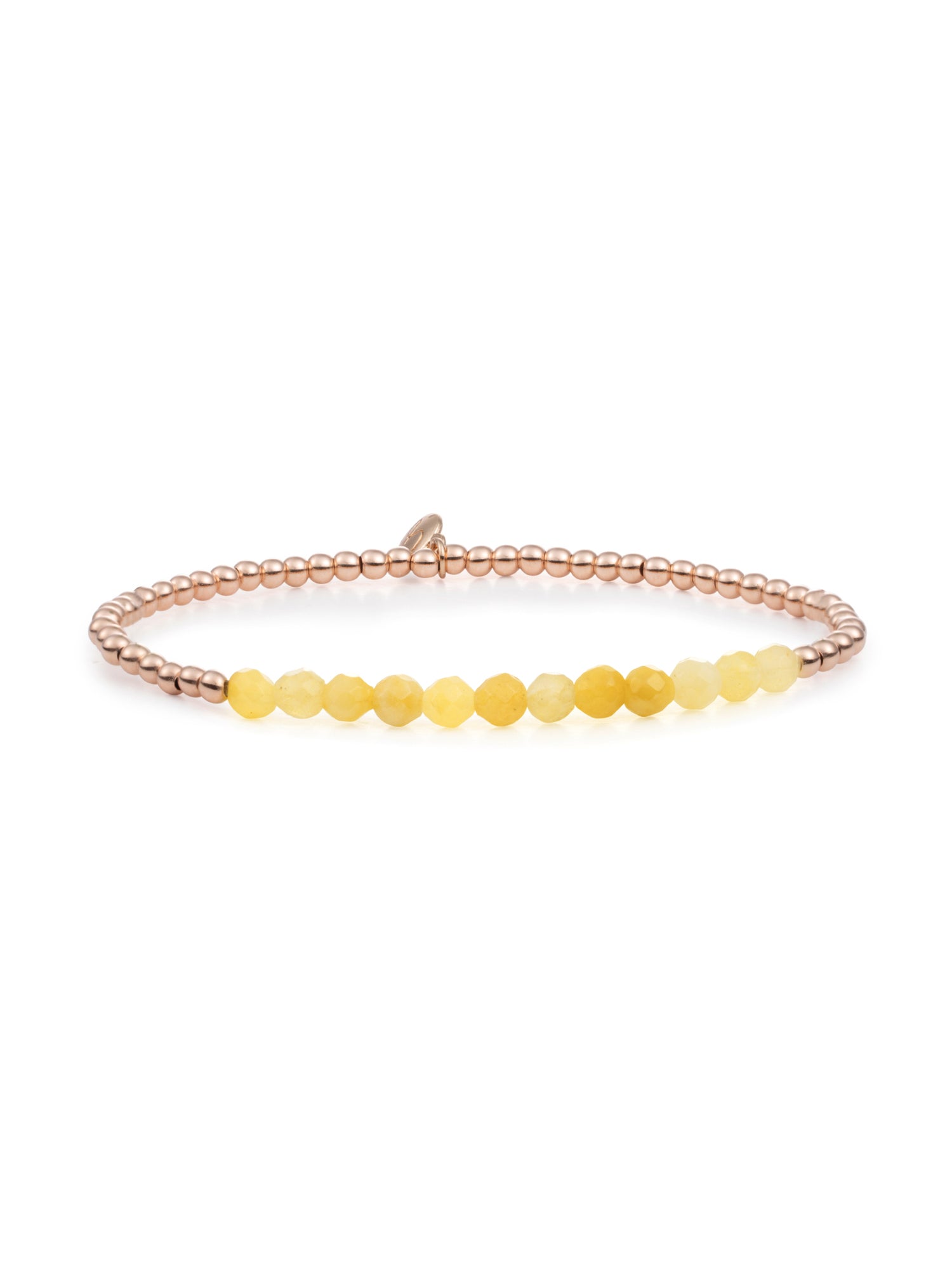 Universe Armband Yellow Jade Rose Gold - Universe Armband Yellow Jade Rose Gold