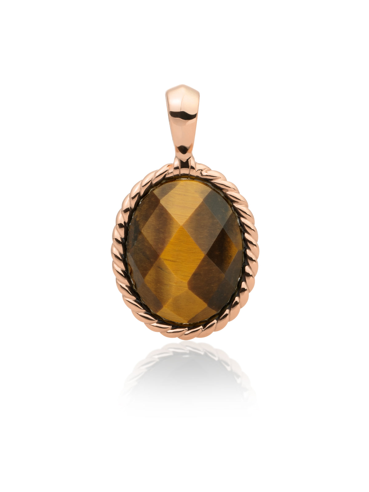 Pendant | Rose Gold - Tiger Eye Twist - Pendant | Rose Gold - Tiger Eye Twist