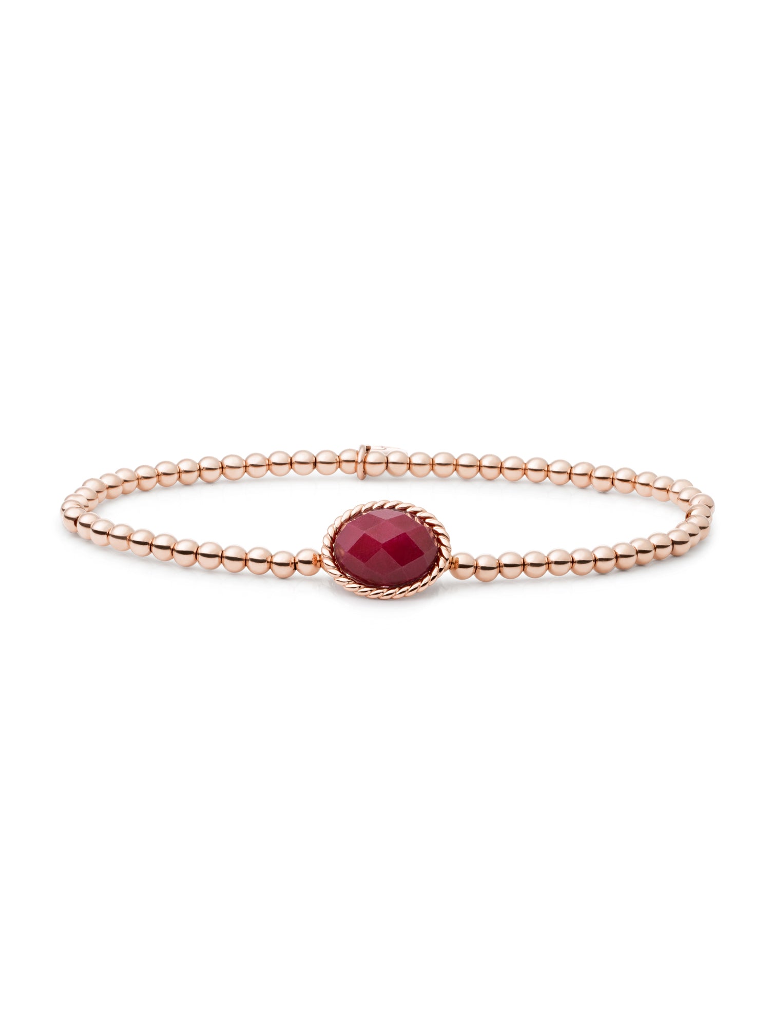 Bracelet | Rose Gold - Red Jade Twist - Bracelet | Rose Gold - Red Jade Twist