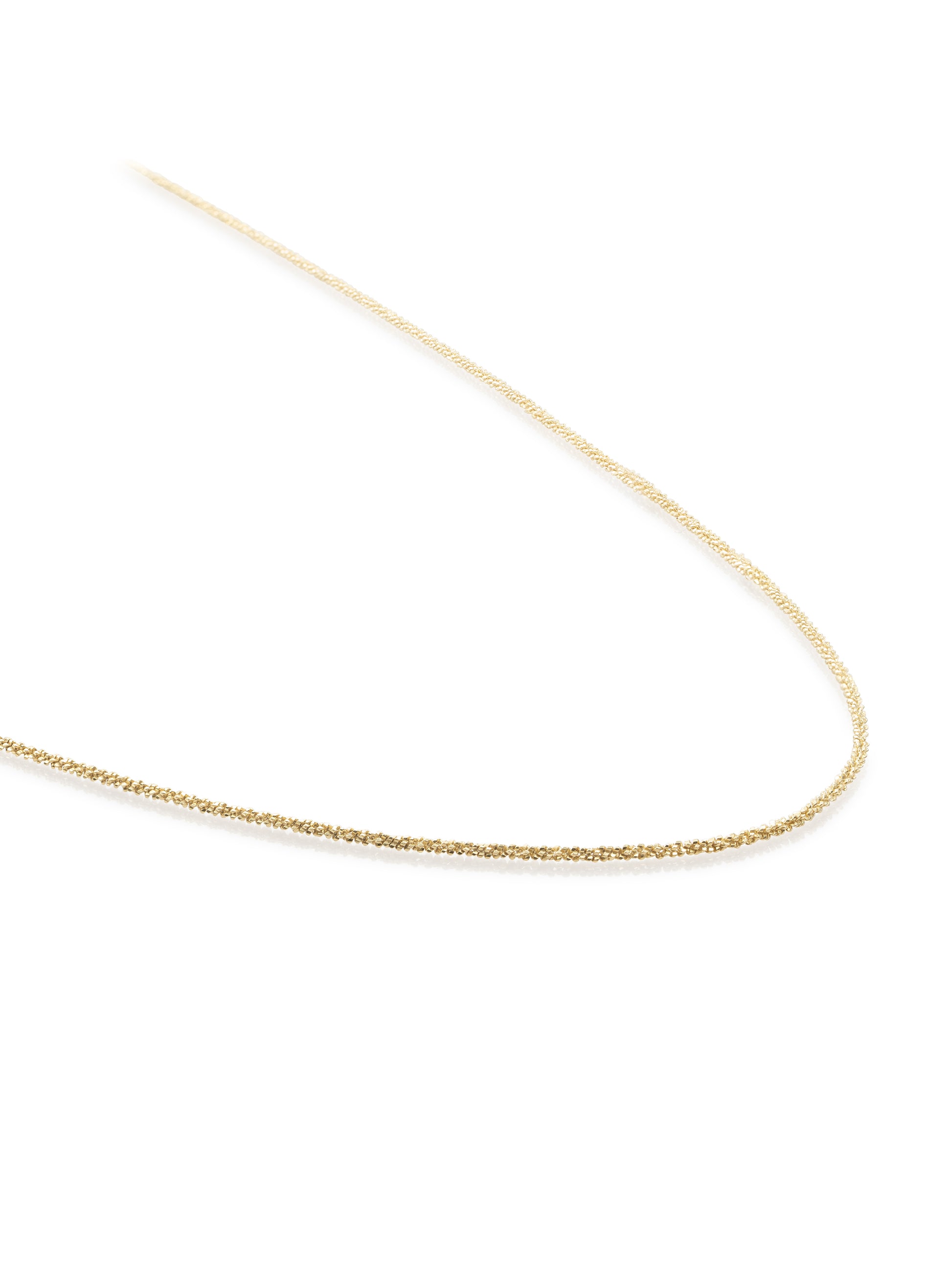 Necklace - Criss Cross chain gold plated - Silver - 90cm - Necklace - Criss Cross chain gold plated - Silver - 90cm