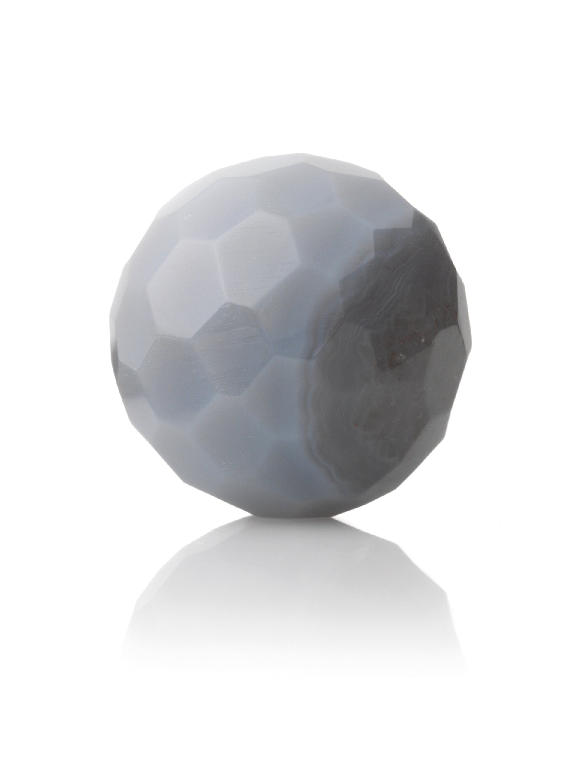 Gemstone - Grey Agate - Facet 14mm - Gemstone - Grey Agate - Facet 14mm