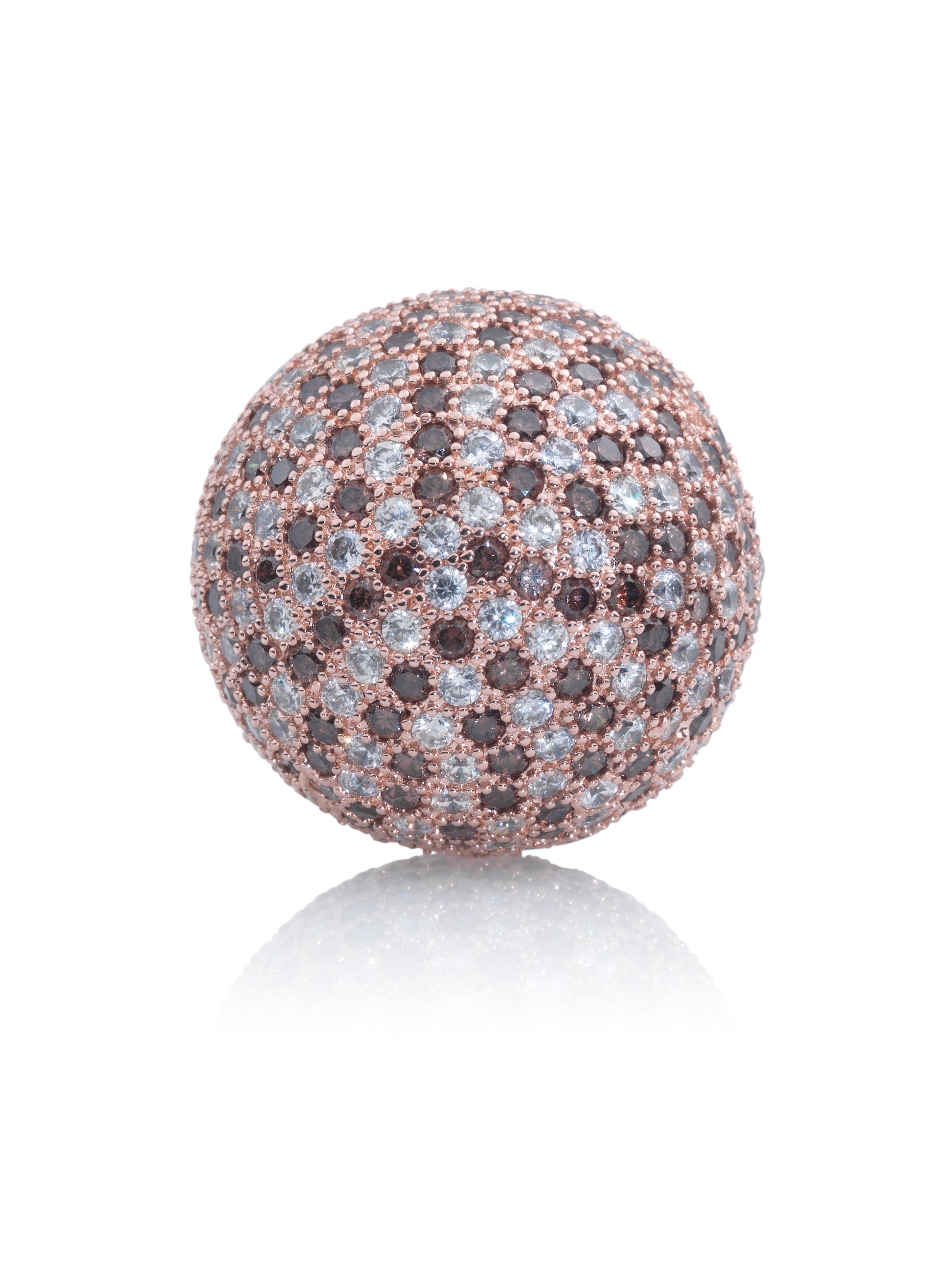 Gemstone - Polaris Rose Gold Brown Flame - 14mm - Gemstone - Polaris Rose Gold Brown Flame - 14mm