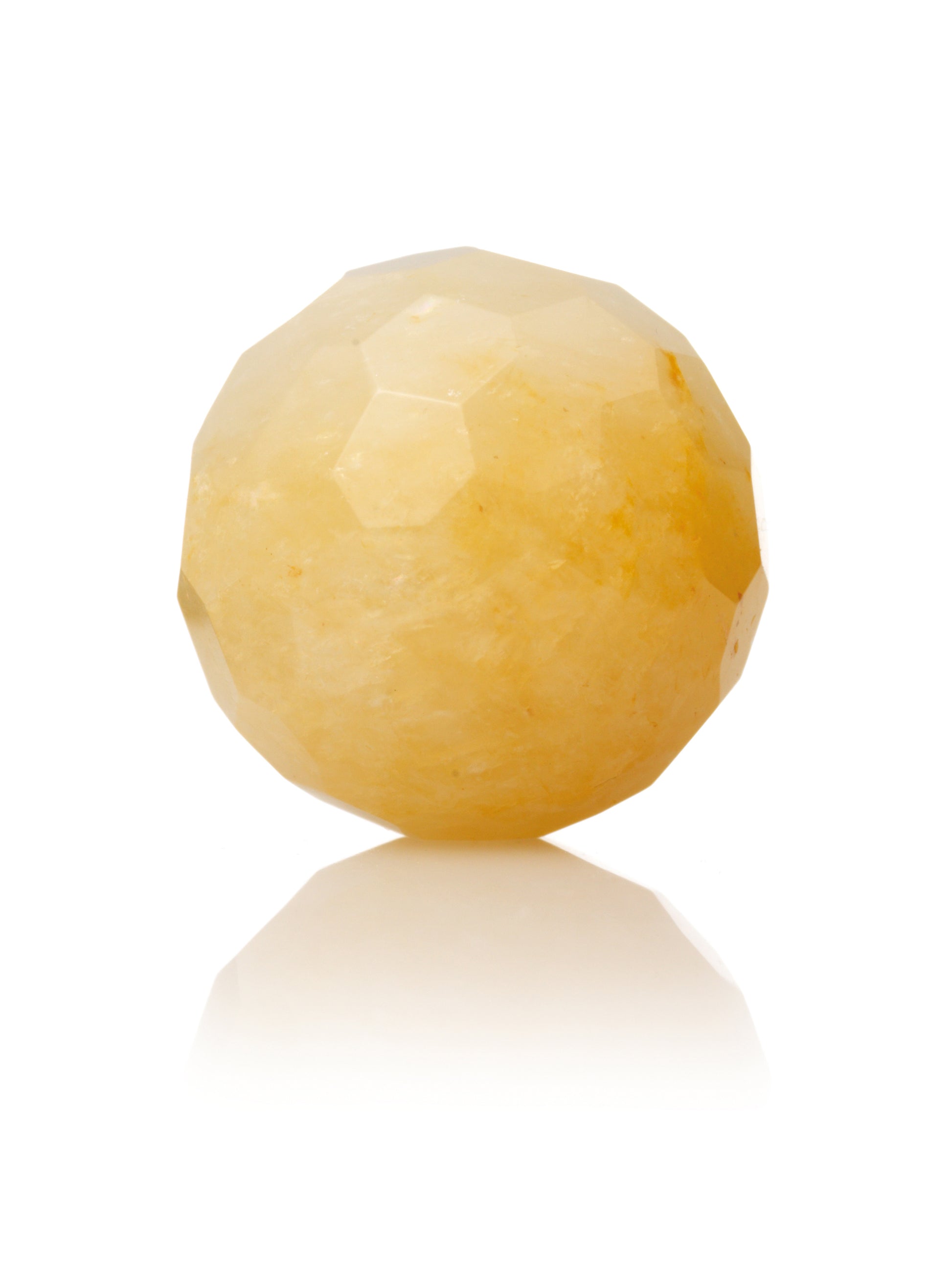 Gemstone - Yellow Jade - Facet 14mm - Gemstone - Yellow Jade - Facet 14mm