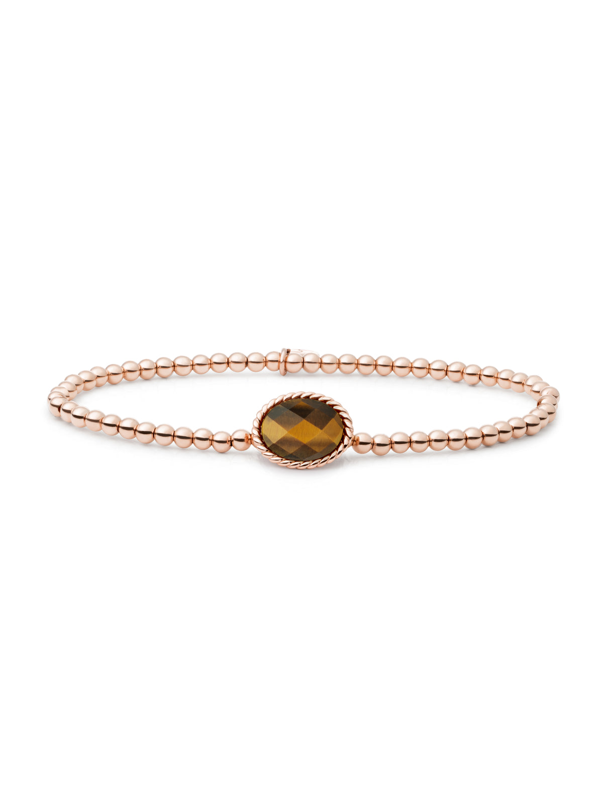 Bracelet | Rose Gold - Tiger Eye Twist