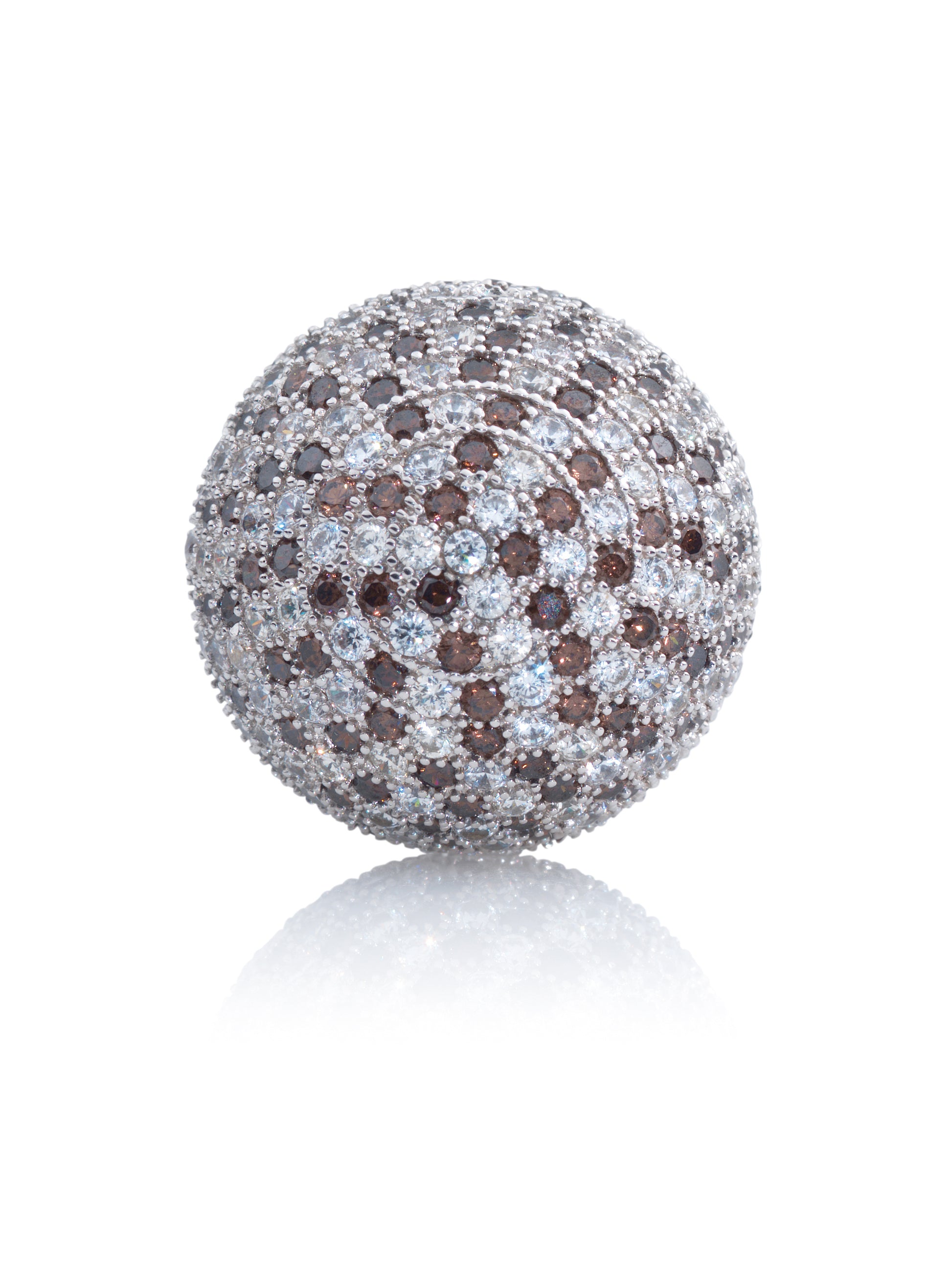 Gemstone - Polaris Silver Brown Flame - 14mm - 35.00 / 14.00