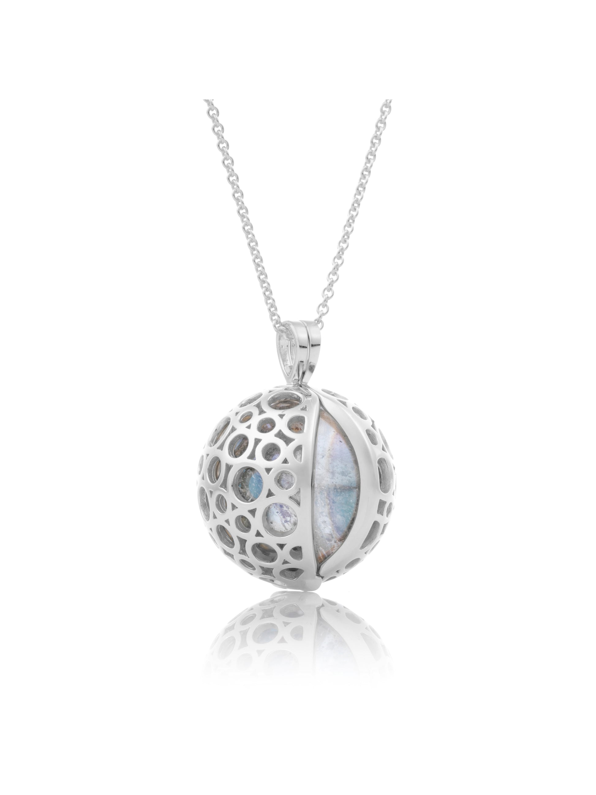 rhodium plated pendant - rhodium plated pendant