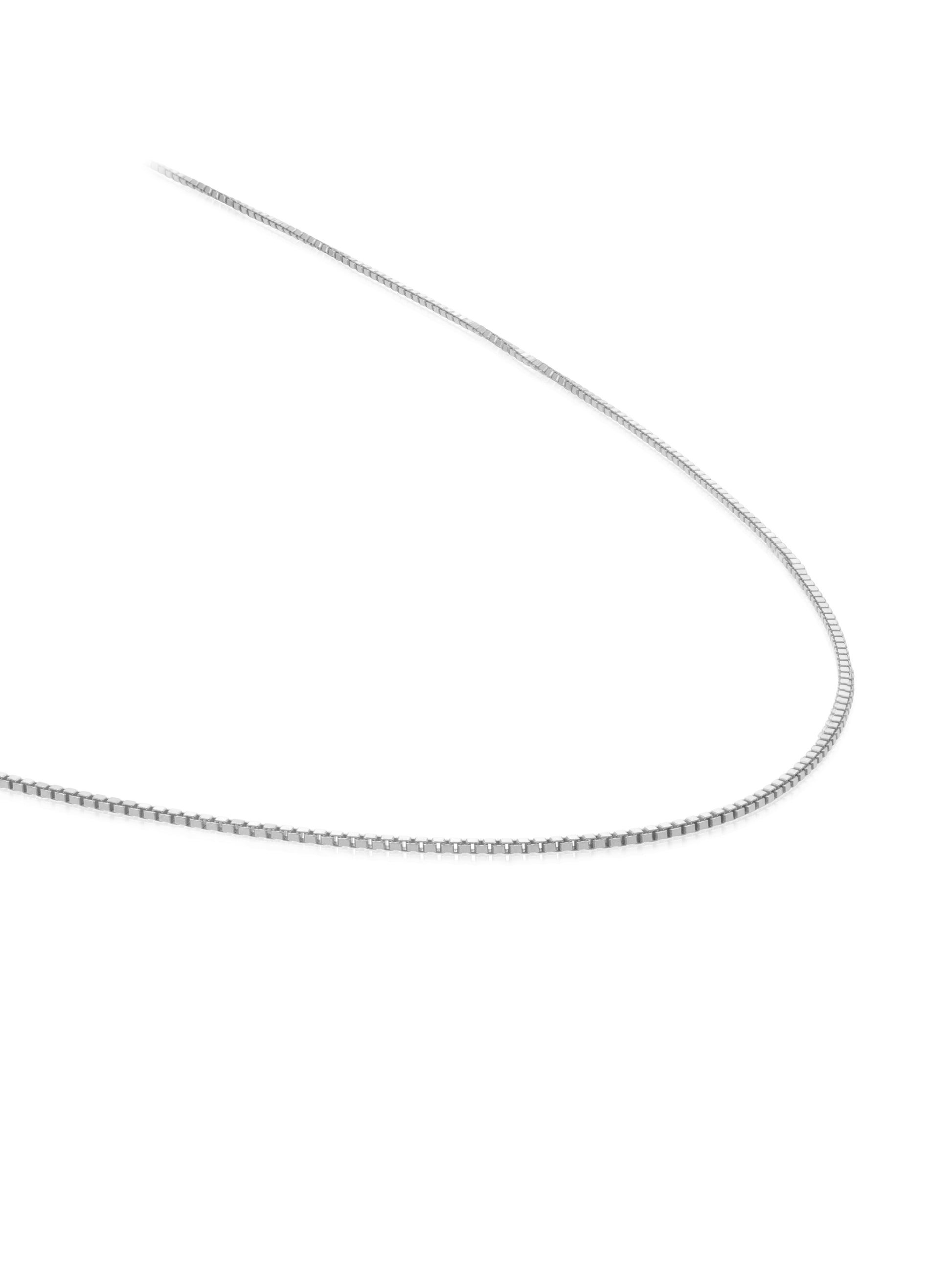 Square Box Ketting 45cm Zilver - Square Box Ketting 45cm Zilver