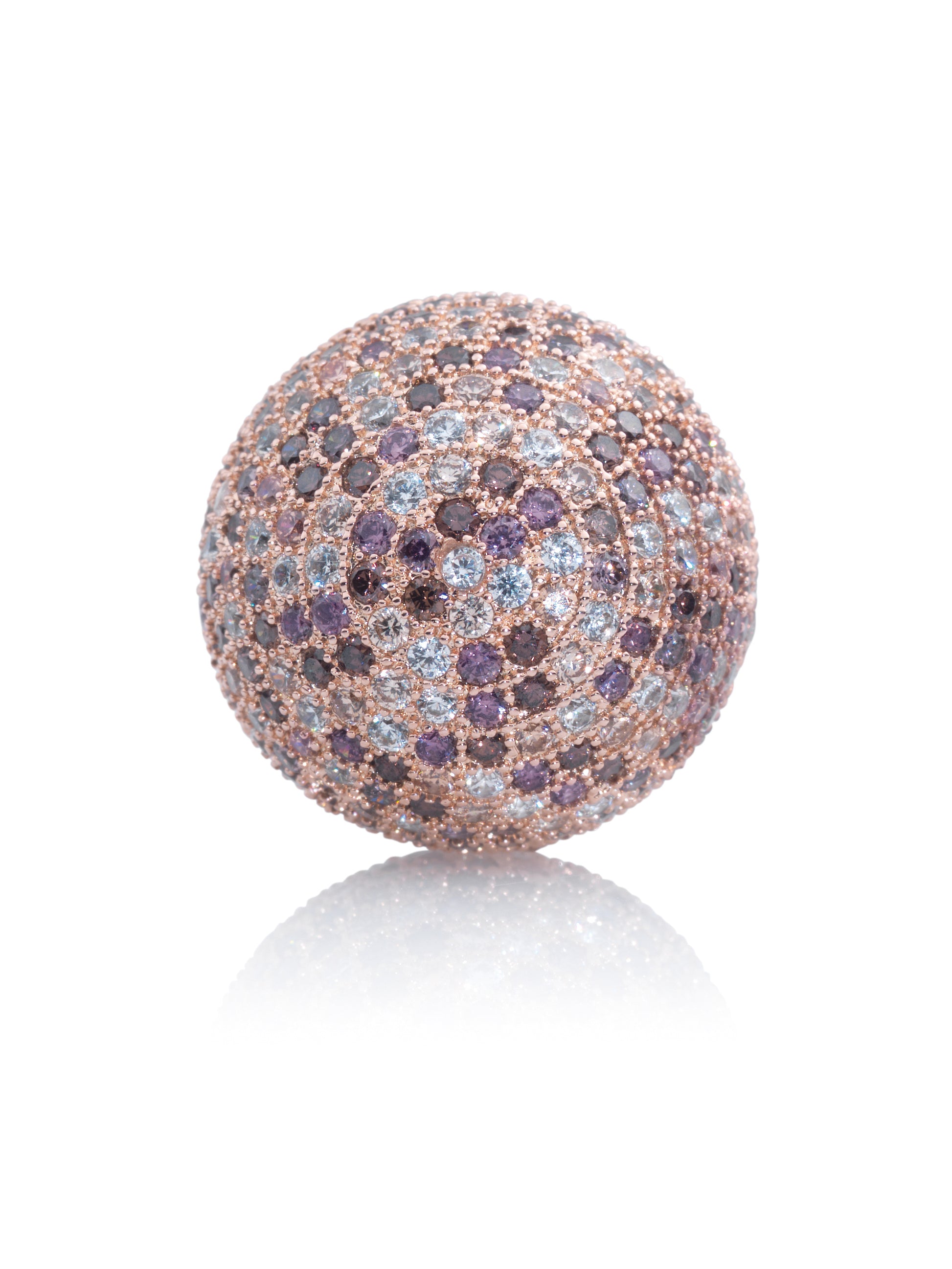 Gemstone - Polaris Rose Gold Purple Flame - 20mm - Gemstone - Polaris Rose Gold Purple Flame - 20mm