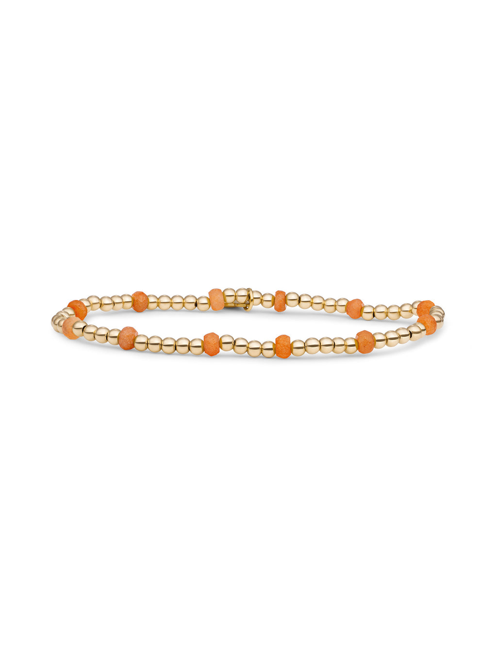 Reverse Roundel Armband Red Aventurine - Gold Plated