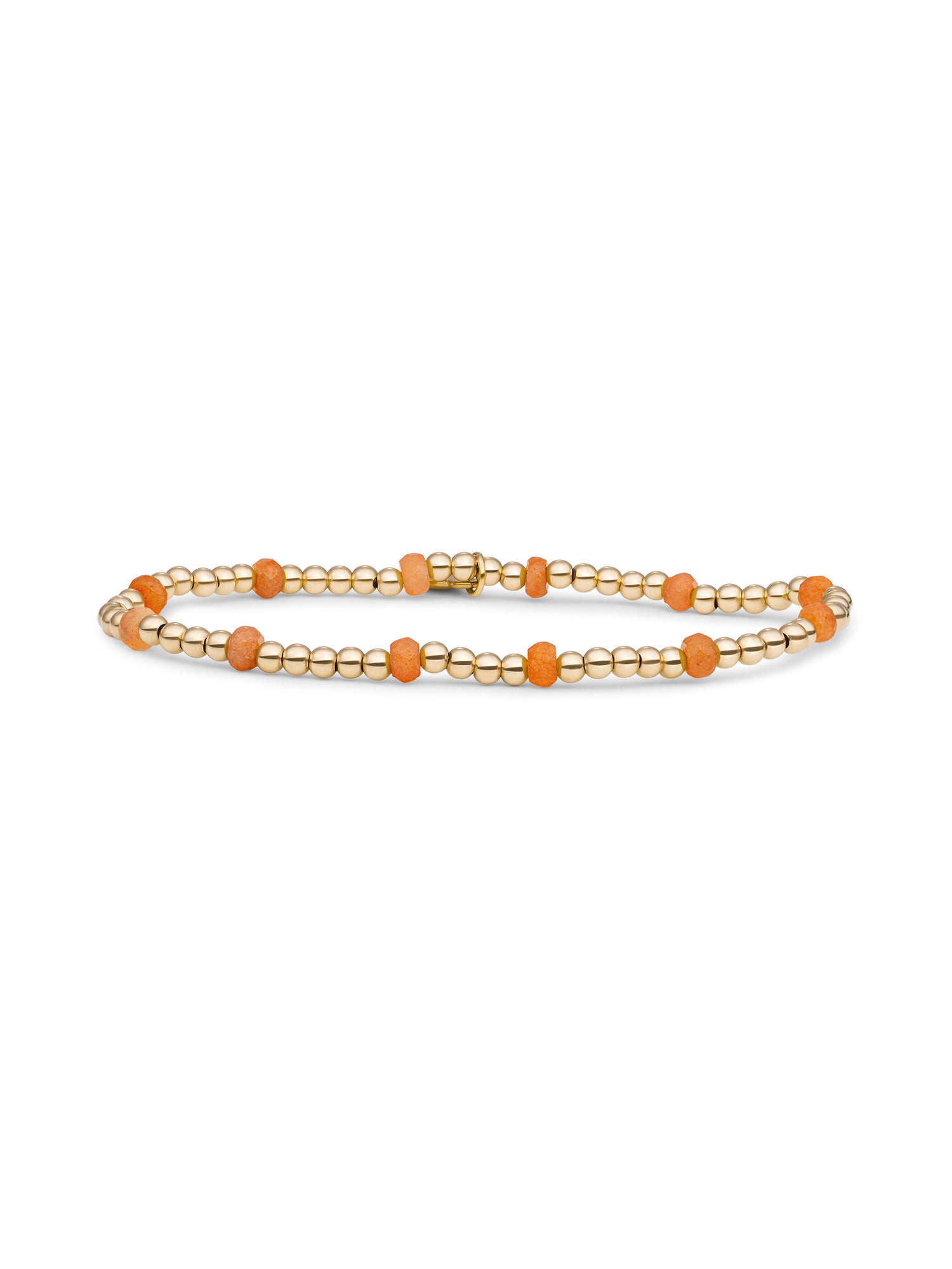 Reverse Roundel Armband Red Aventurine - Gold Plated
