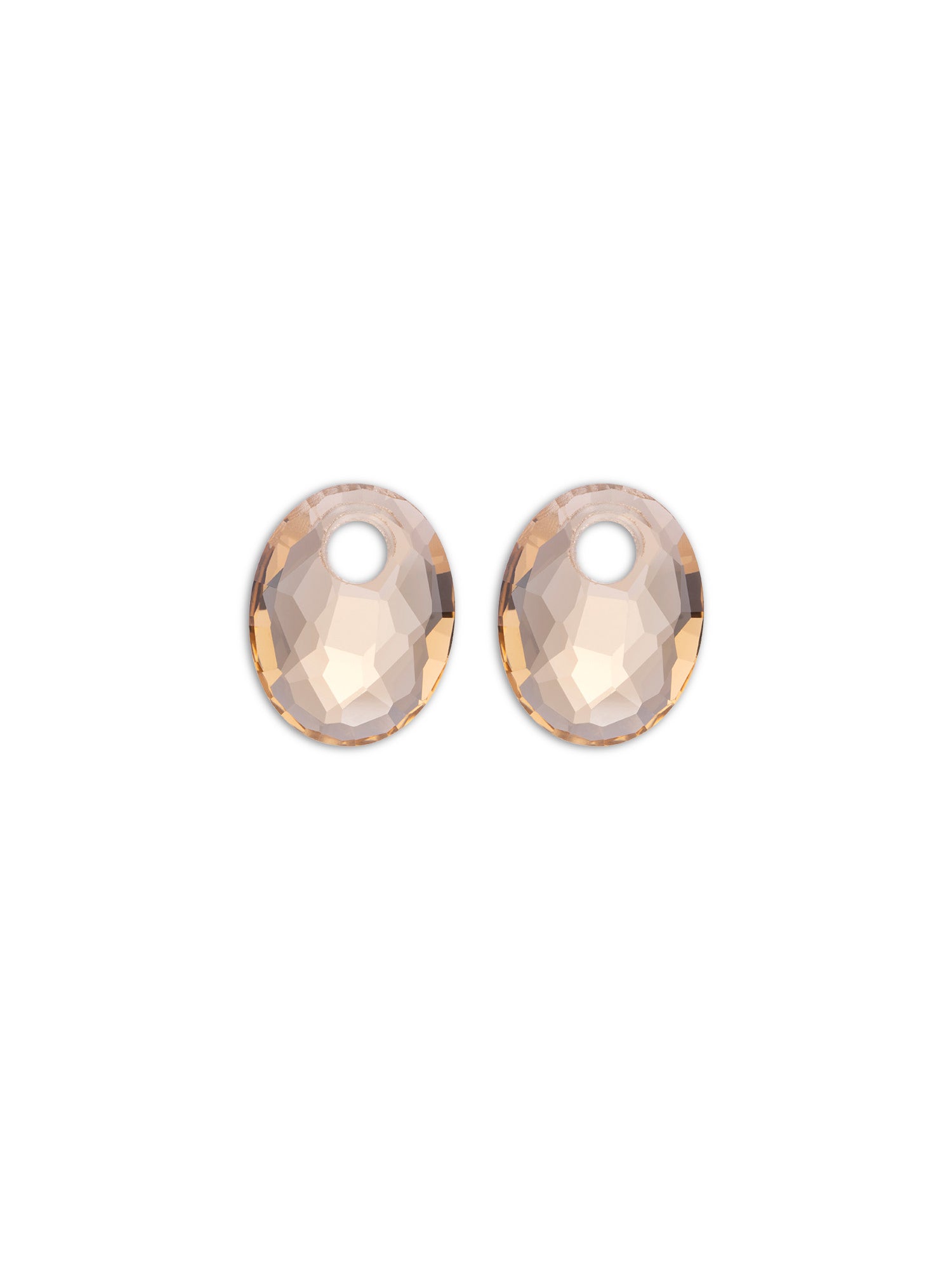 Oorbel Edelstenen Small Oval Light Gold Citrine Quartz - Oorbel Edelstenen Small Oval Light Gold Citrine Quartz