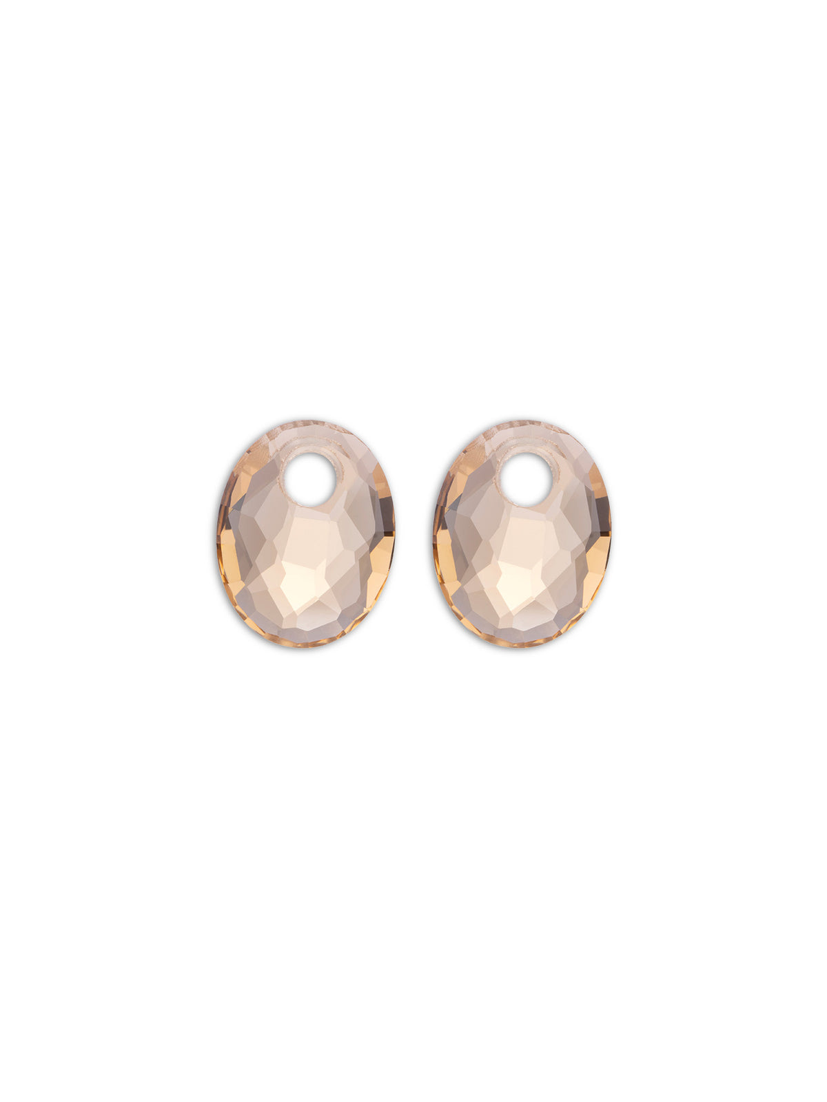 Oorbel Edelstenen Small Oval Light Gold Citrine Quartz - Oorbel Edelstenen Small Oval Light Gold Citrine Quartz