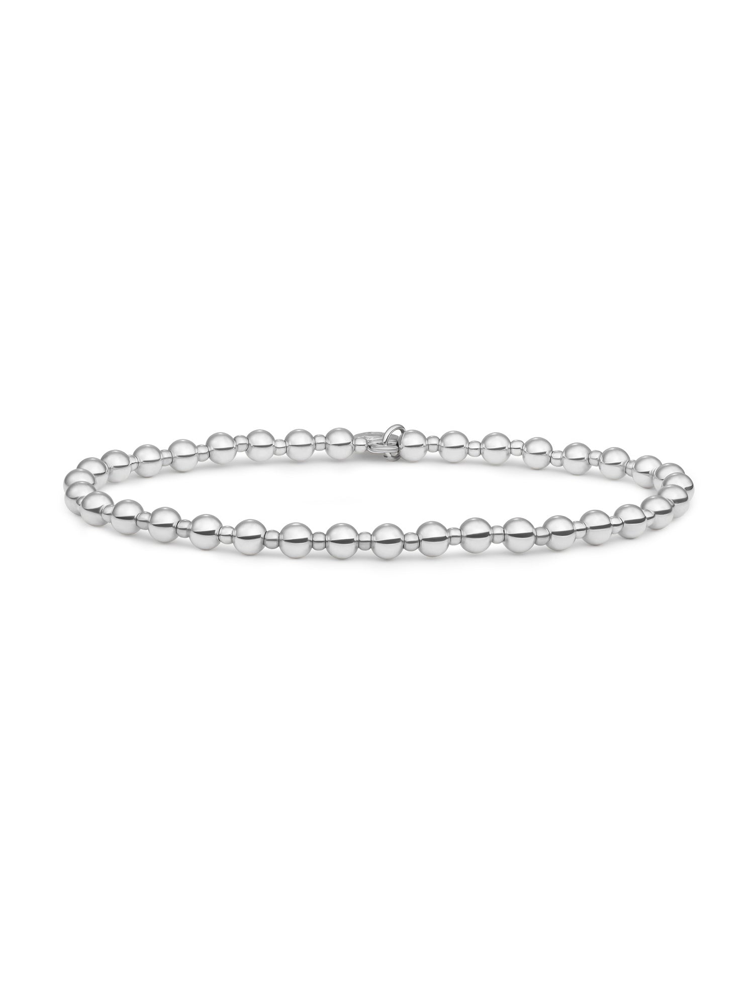 Bold Mix Armband 4mm + 2mm - Rhodium Plated