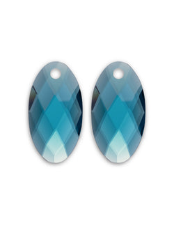 Oorbel Edelstenen Large Leaf Turquoise Quartz - Oorbel Edelstenen Large Leaf Turquoise Quartz
