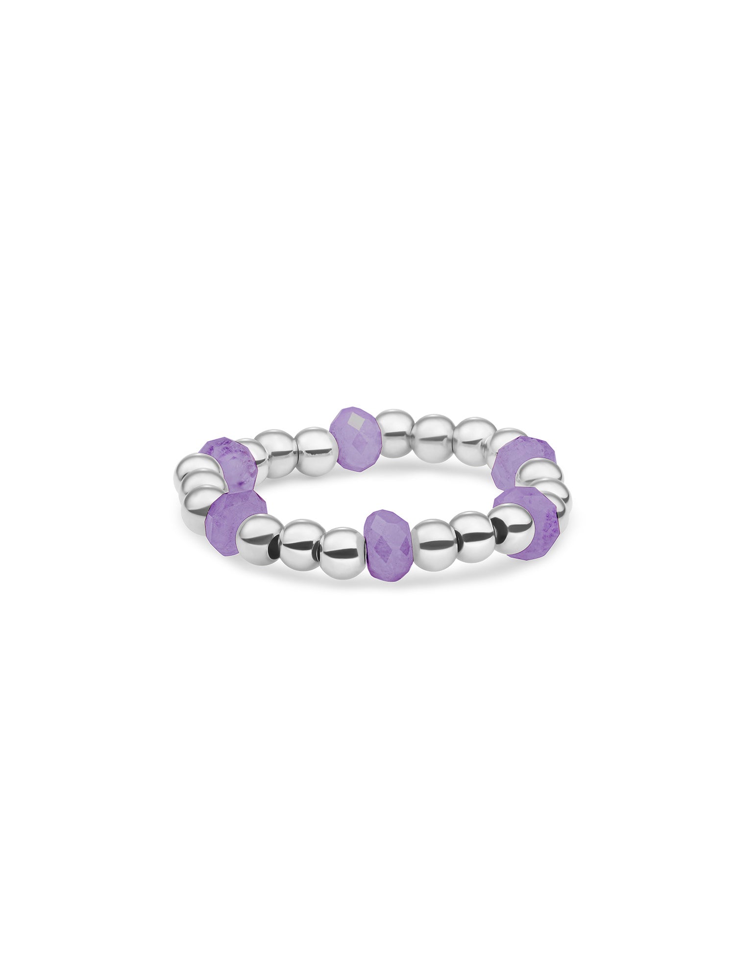 Kralen Ring Facet Roundel Amethyst - Kralen Ring Facet Roundel Amethyst