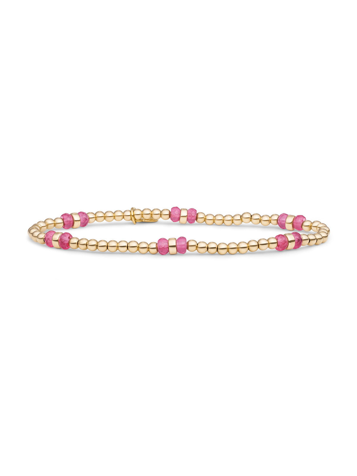 Double Reverse Roundel Armband Candy Jade - Gold Plated