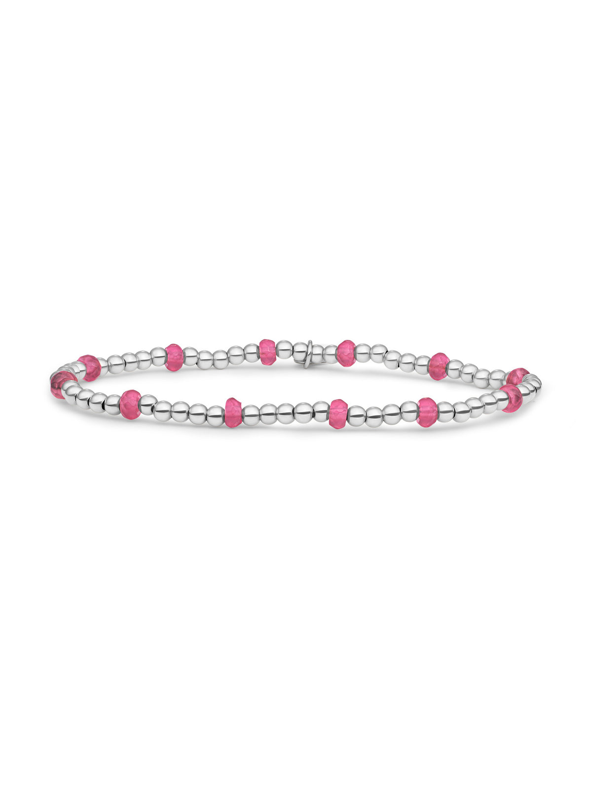 Reverse Roundel Armband Candy Jade - Rhodium Plated