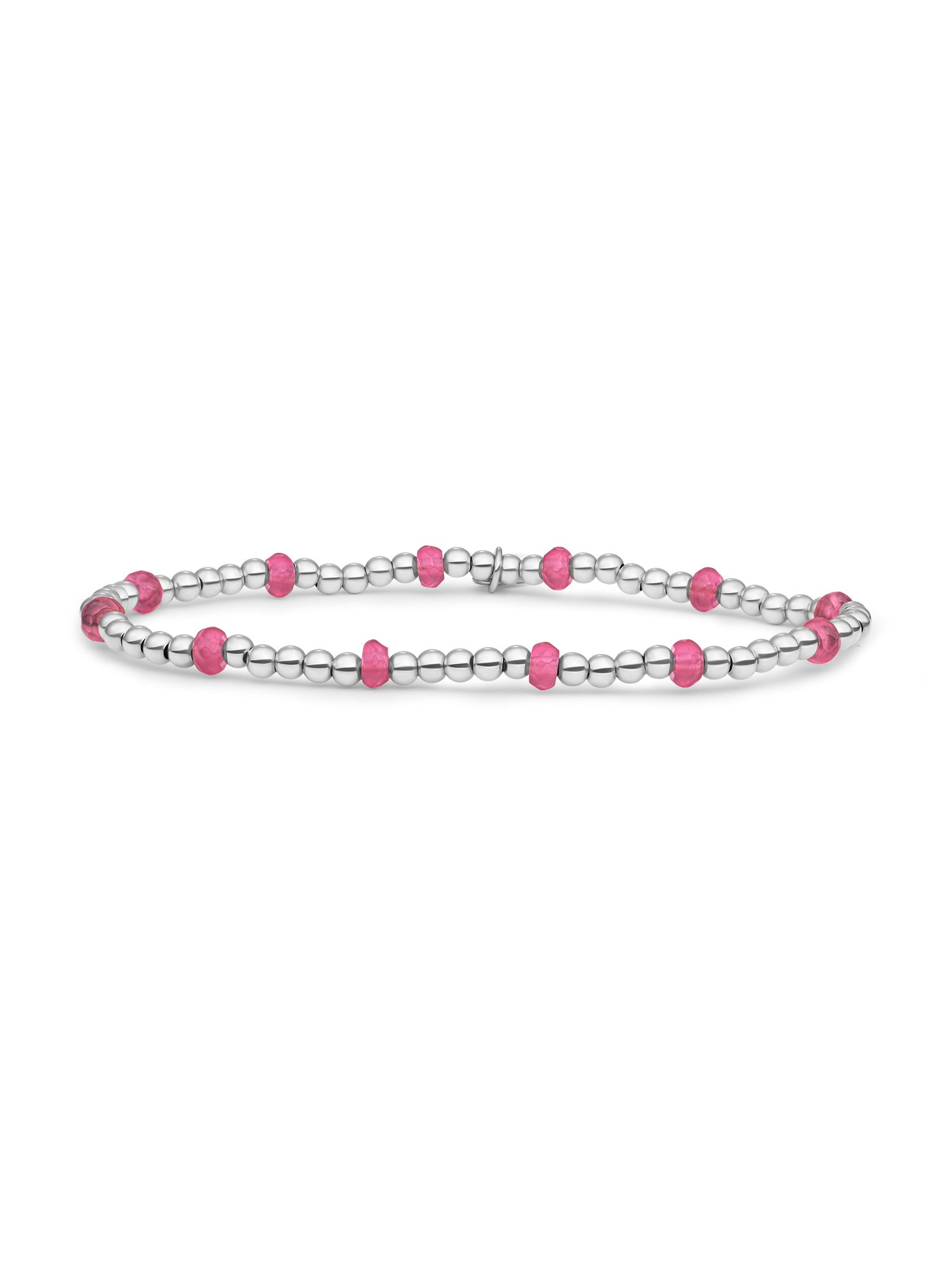 Reverse Roundel Armband Candy Jade - Rhodium Plated