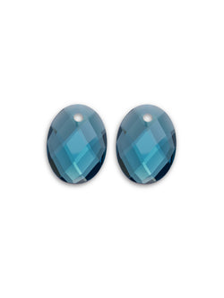 Oorbel Edelstenen Medium Oval Turquoise Quartz - Oorbel Edelstenen Medium Oval Turquoise Quartz