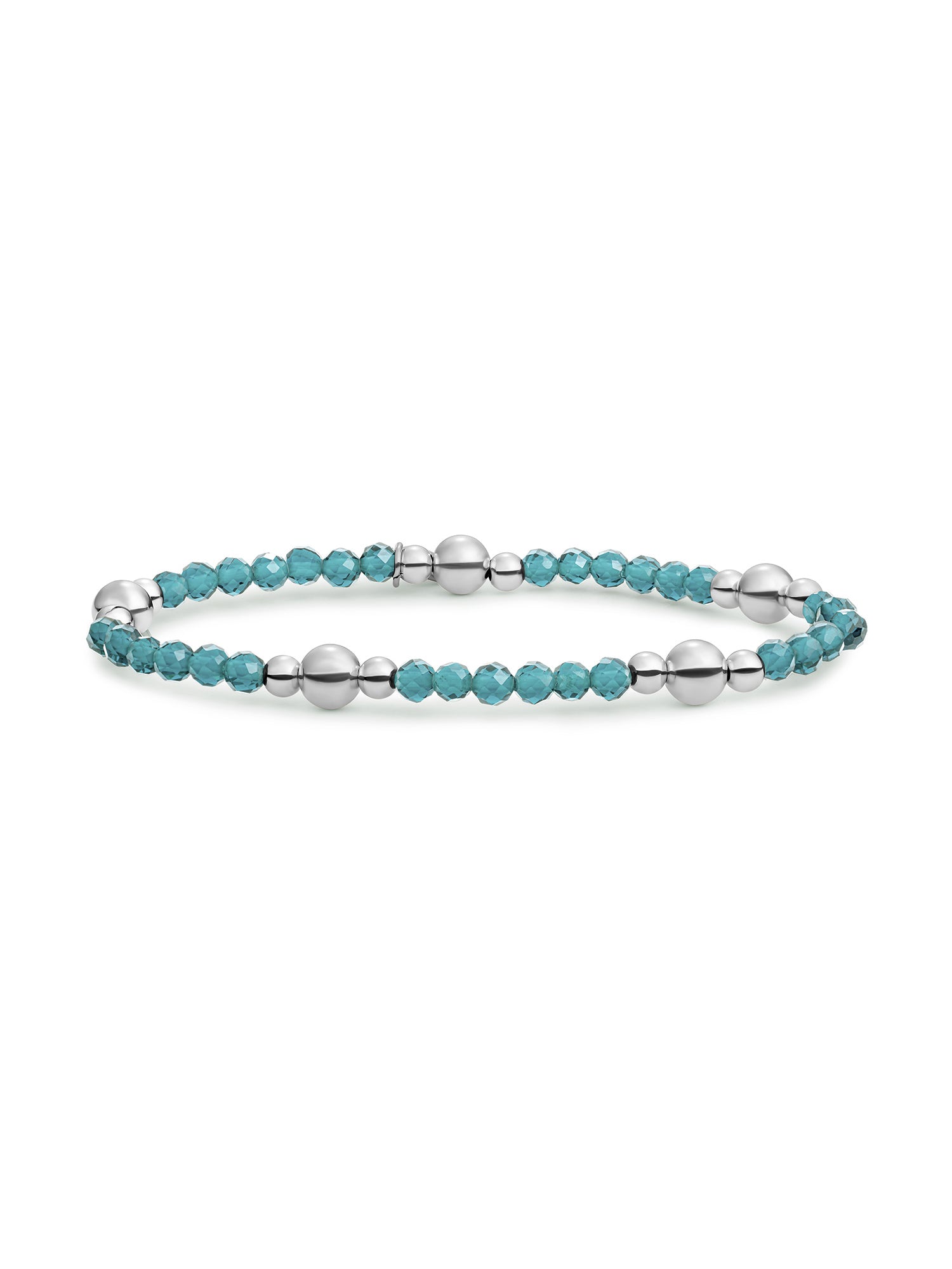 Bold Mix Armband Turquoise Quartz - Rhodium Plated