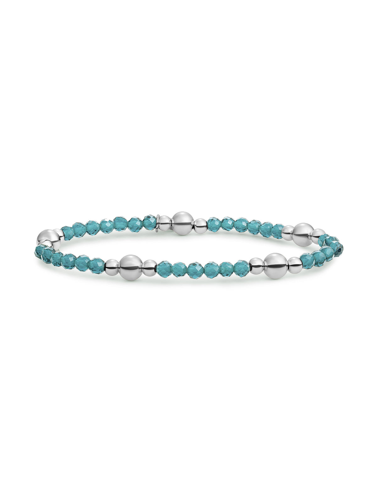 Bold Mix Armband Turquoise Quartz - Rhodium Plated