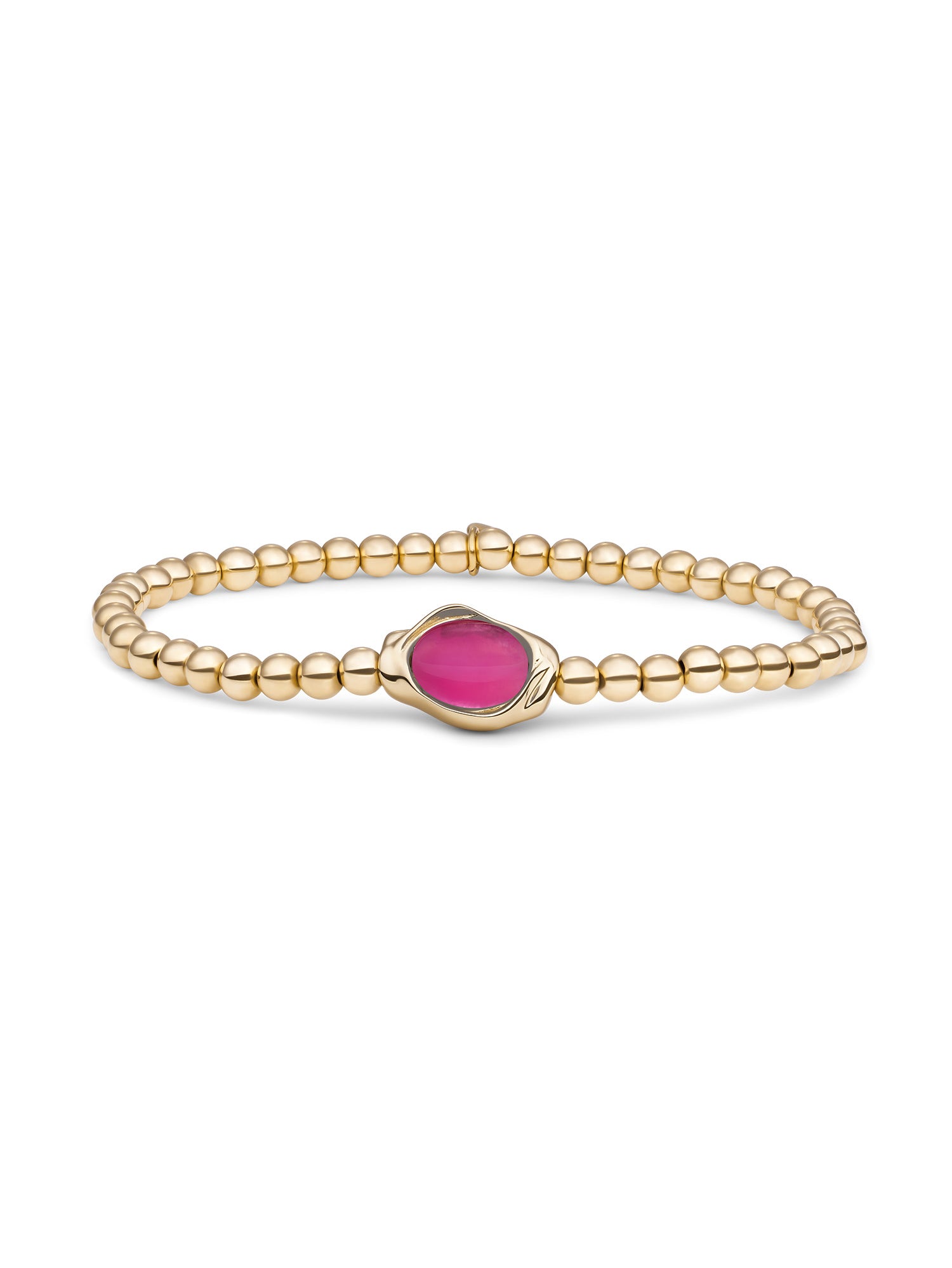 Flow Armband Candy Jade - Gold Plated