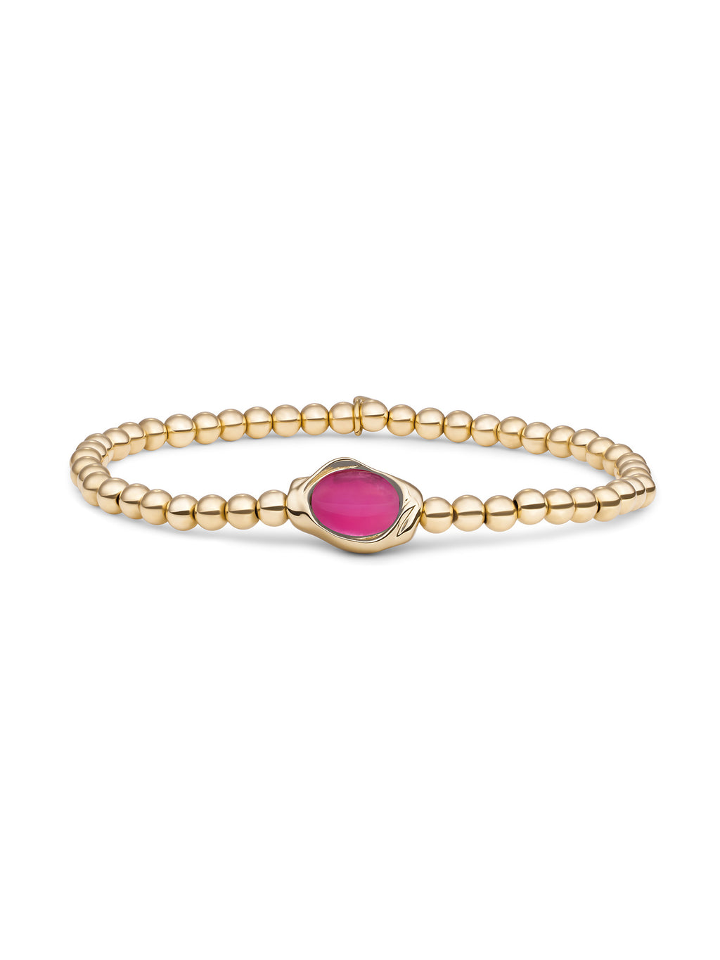Flow Armband Candy Jade - Gold Plated