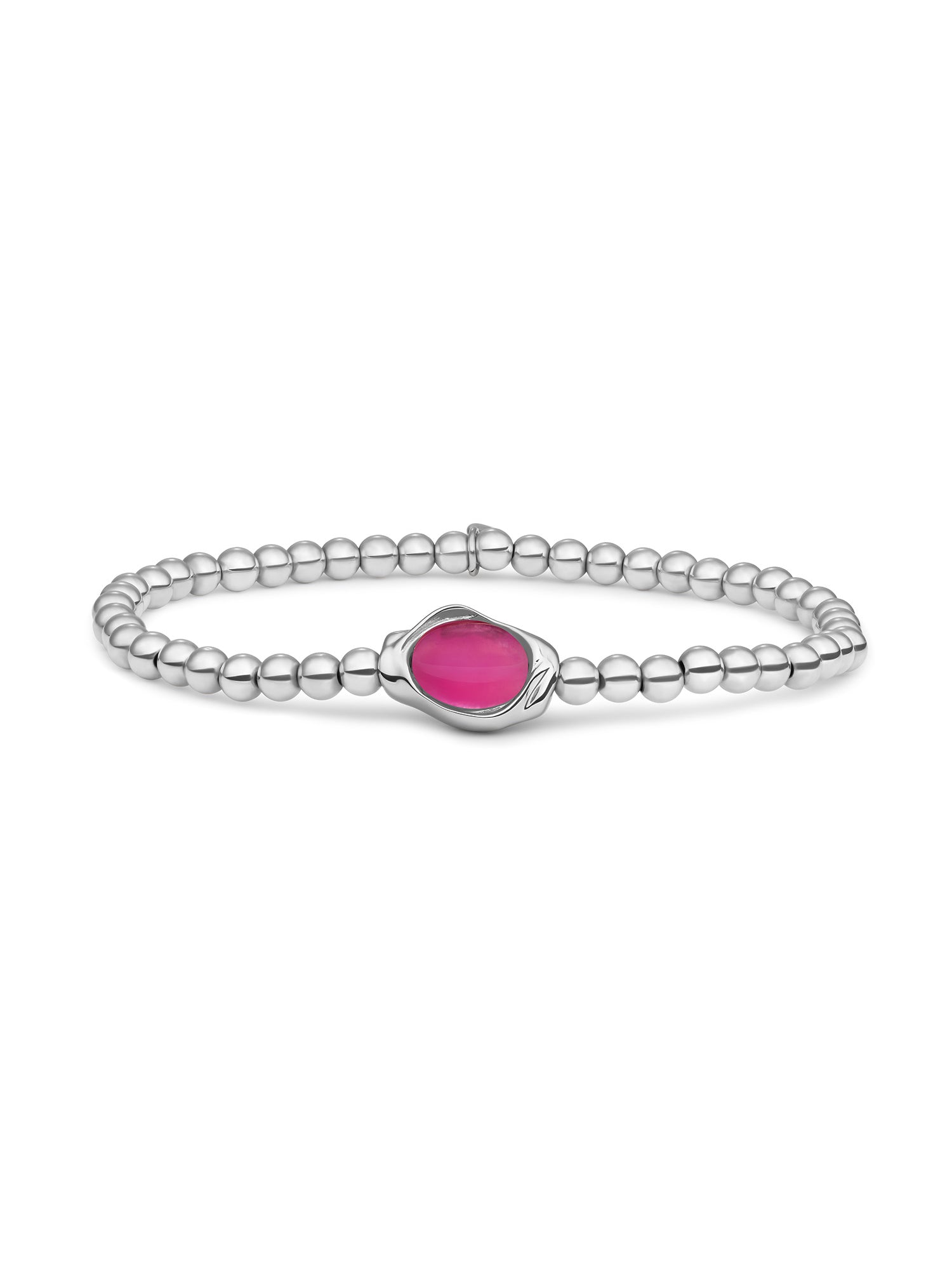 Flow Armband Candy Jade - Rhodium Plated