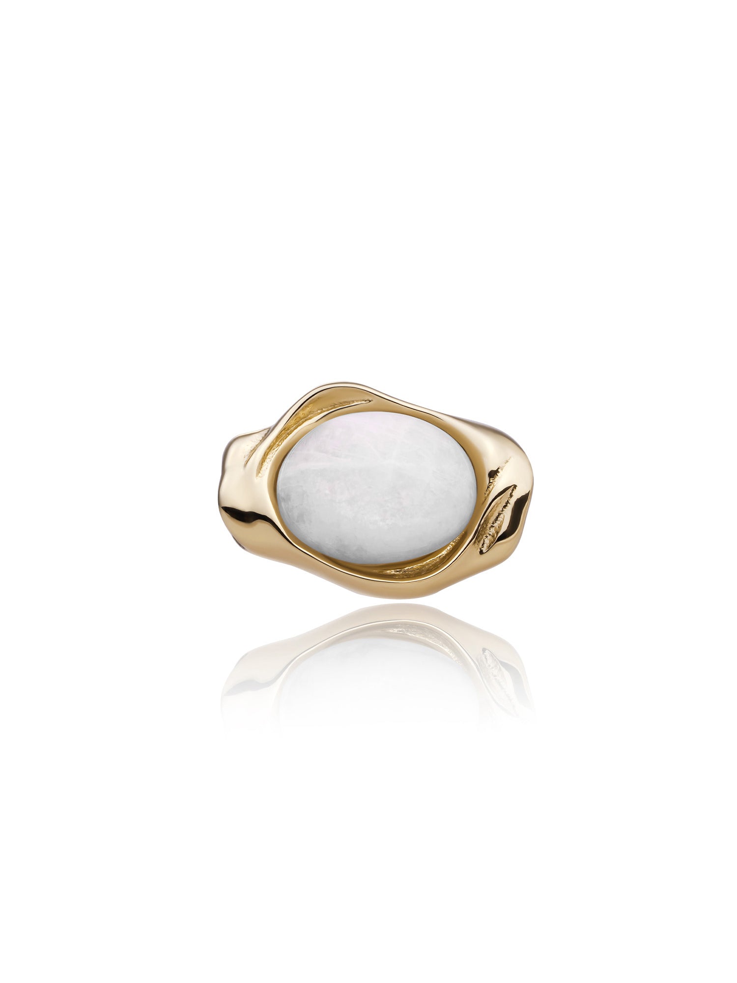 Flow Pendant Moonstone - Gold Plated