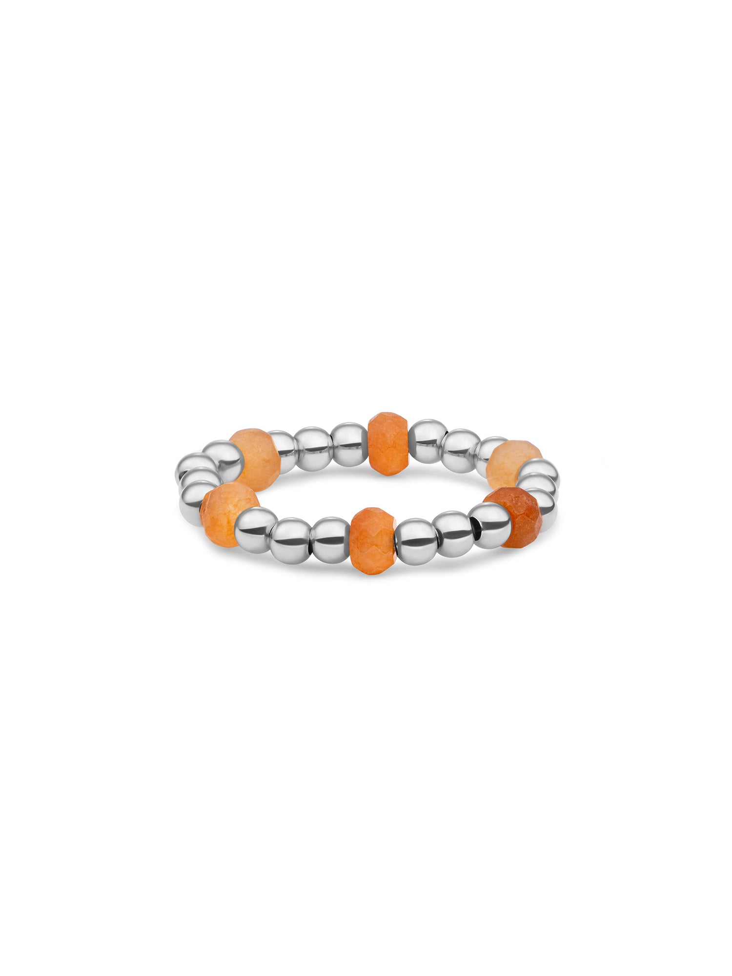 Kralen Ring Facet Roundel Red Aventurine - Kralen Ring Facet Roundel Red Aventurine