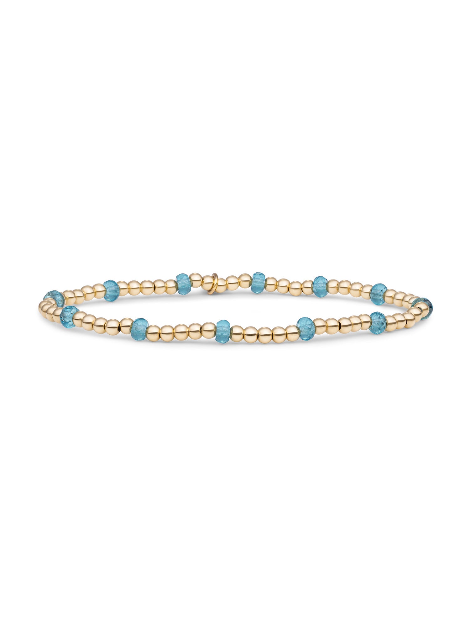 Reverse Roundel Armband Turquoise Quartz - Gold Plated
