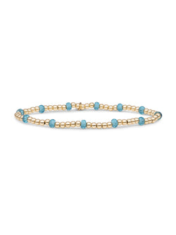 Reverse Roundel Armband Turquoise Quartz - Gold Plated