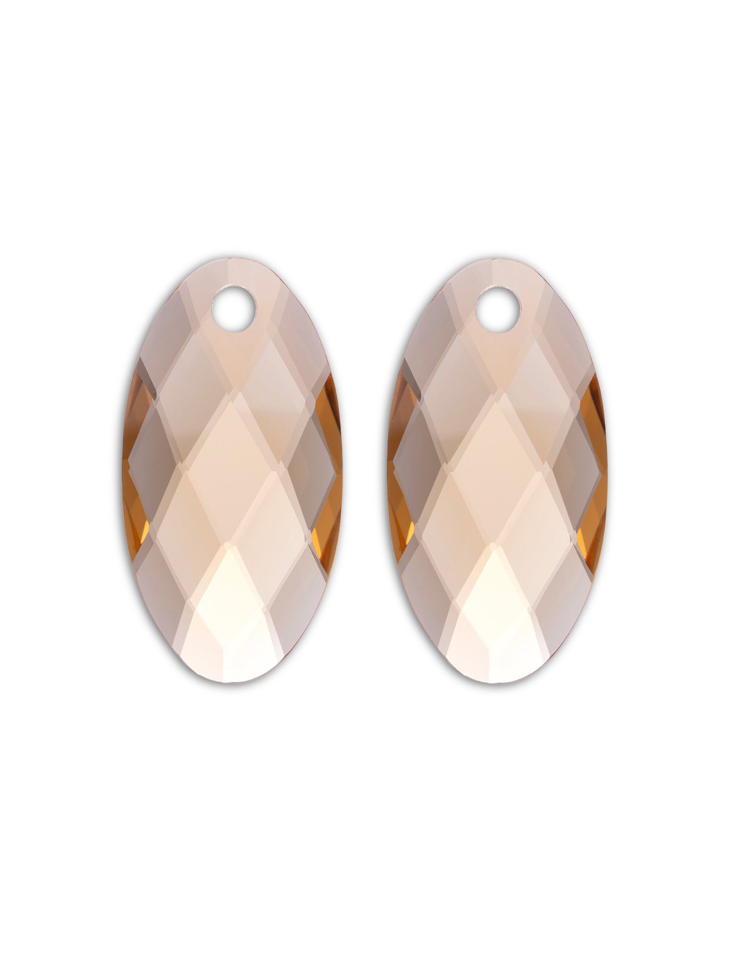 Oorbel Edelstenen Large Leaf Light Gold Citrine Quartz - Oorbel Edelstenen Large Leaf Light Gold Citrine Quartz