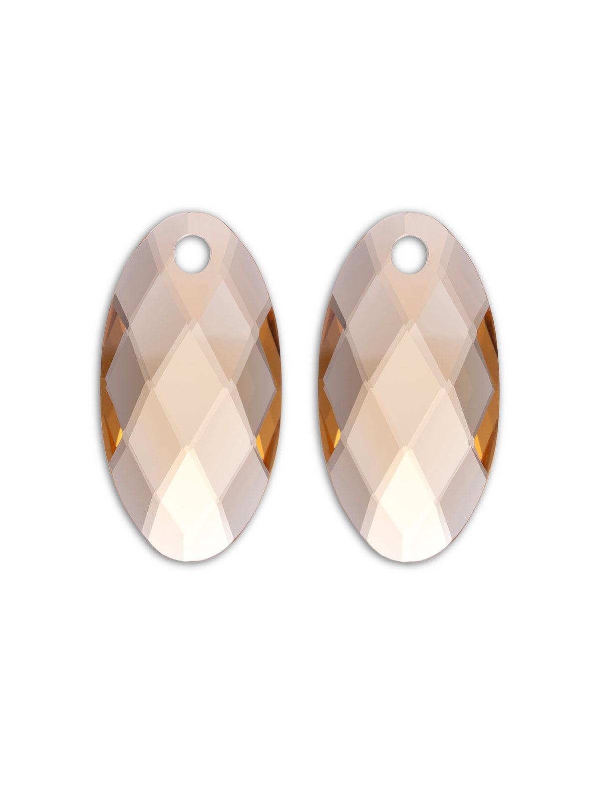 Oorbel Edelstenen Large Leaf Light Gold Citrine Quartz