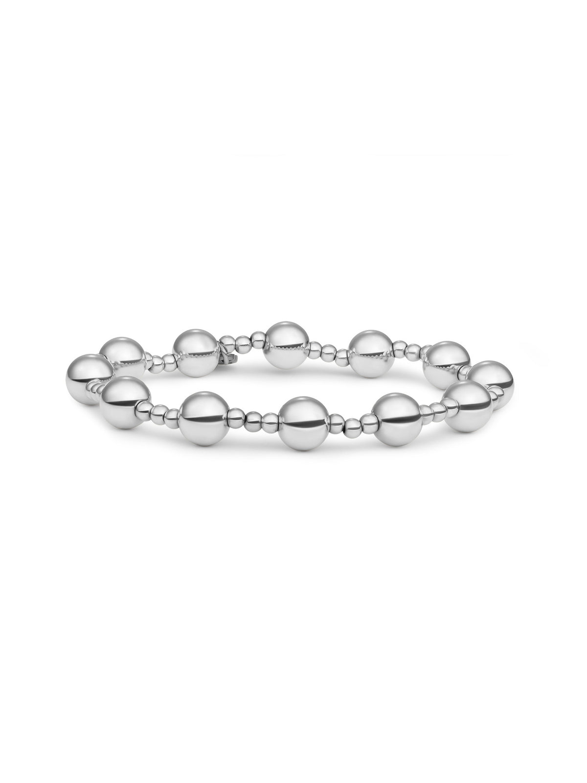 Bold Mix Armband 8mm + 3mm - Rhodium Plated