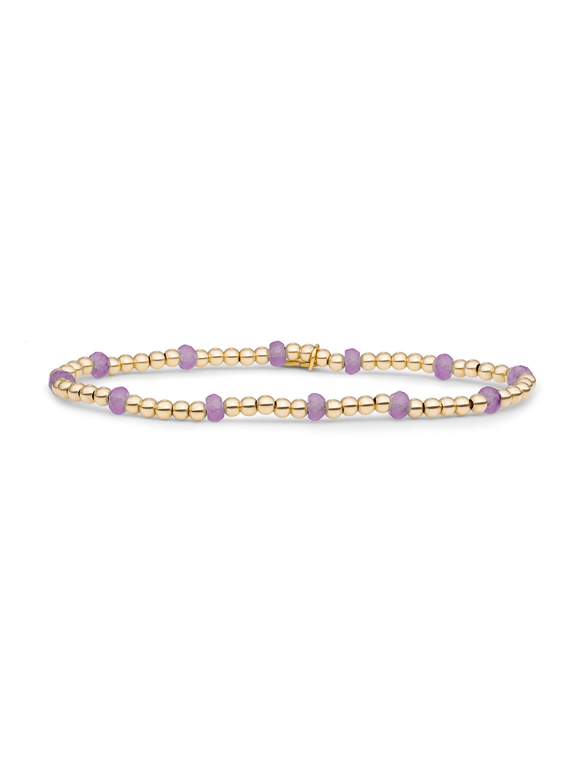 Reverse Roundel Armband Amethyst - Gold Plated