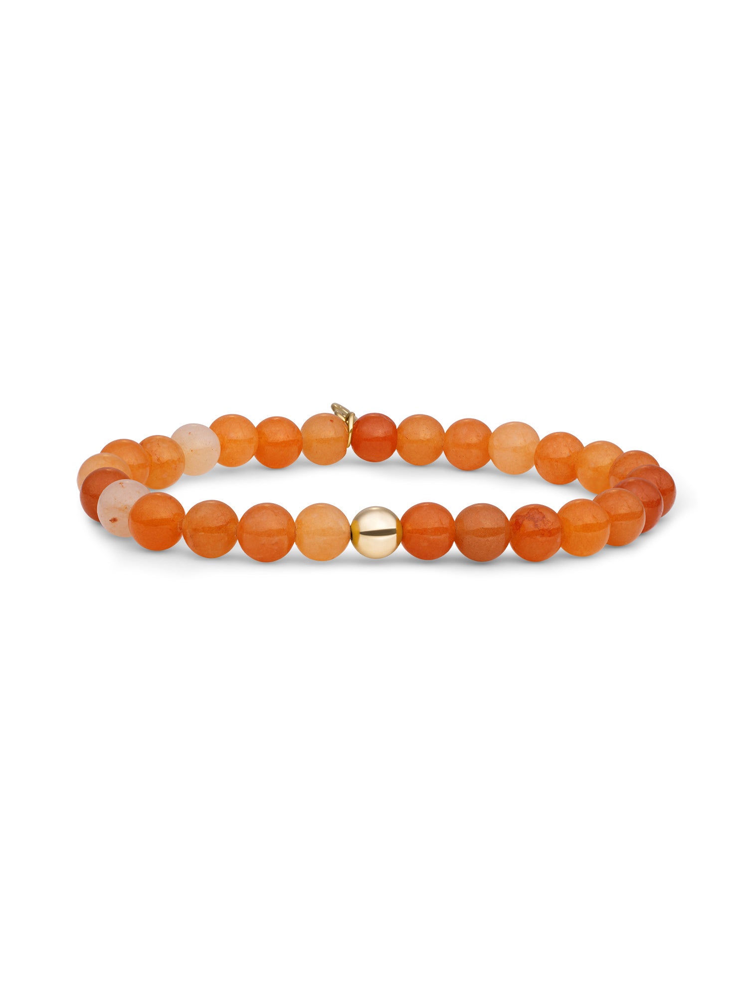 Saturn Armband Large Red Aventurine - Gold Plated