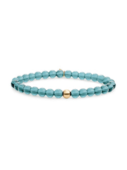 Saturn Armband Large Turquoise Quartz - Gold Plated