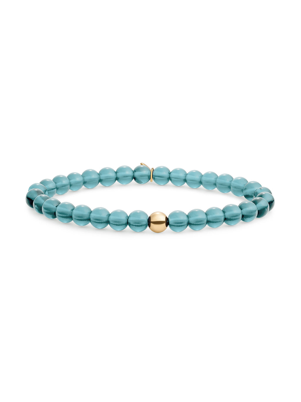 Saturn Armband Large Turquoise Quartz - Gold Plated
