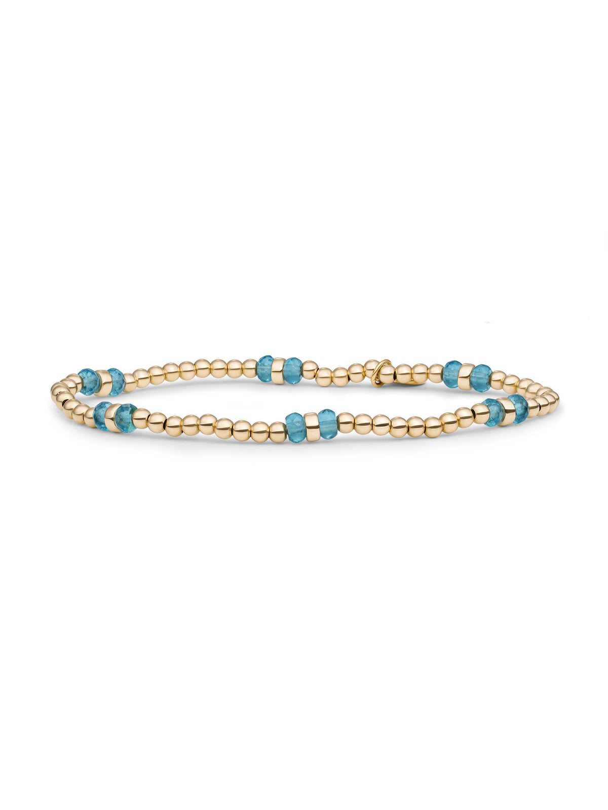 Double Reverse Roundel Armband Turquoise Quartz - Gold Plated