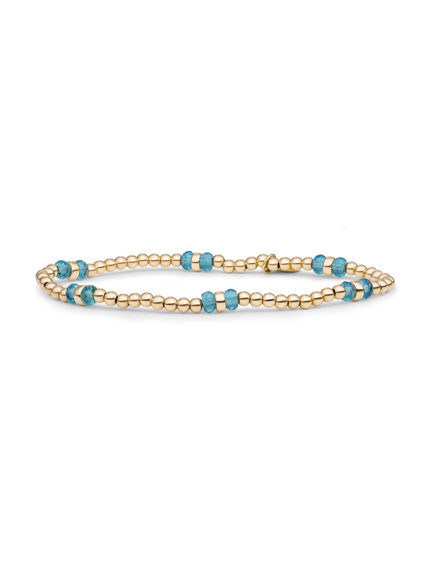 Double Reverse Roundel Armband Turquoise Quartz - Gold Plated