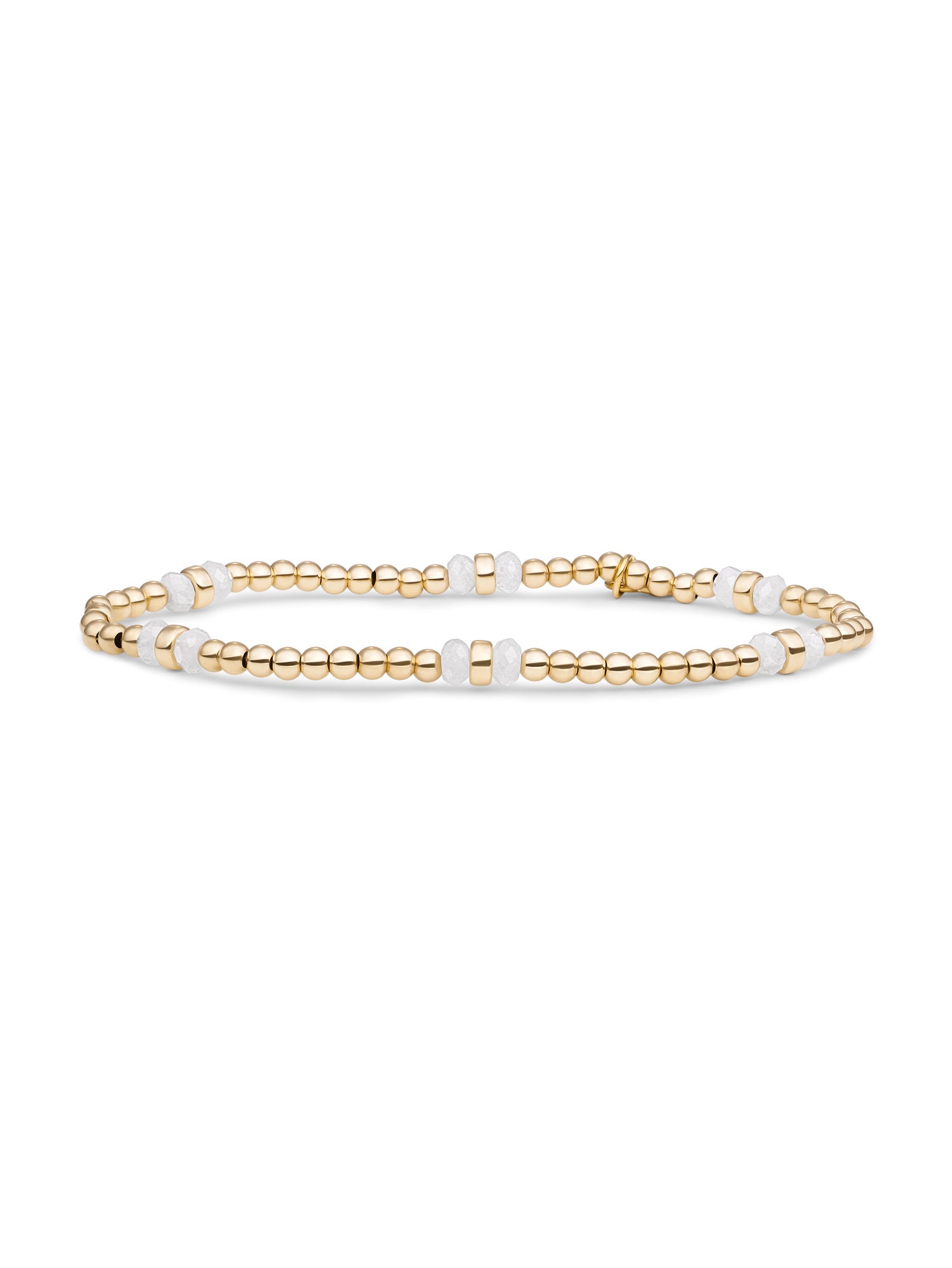 Double Reverse Roundel Armband Moonstone - Gold Plated