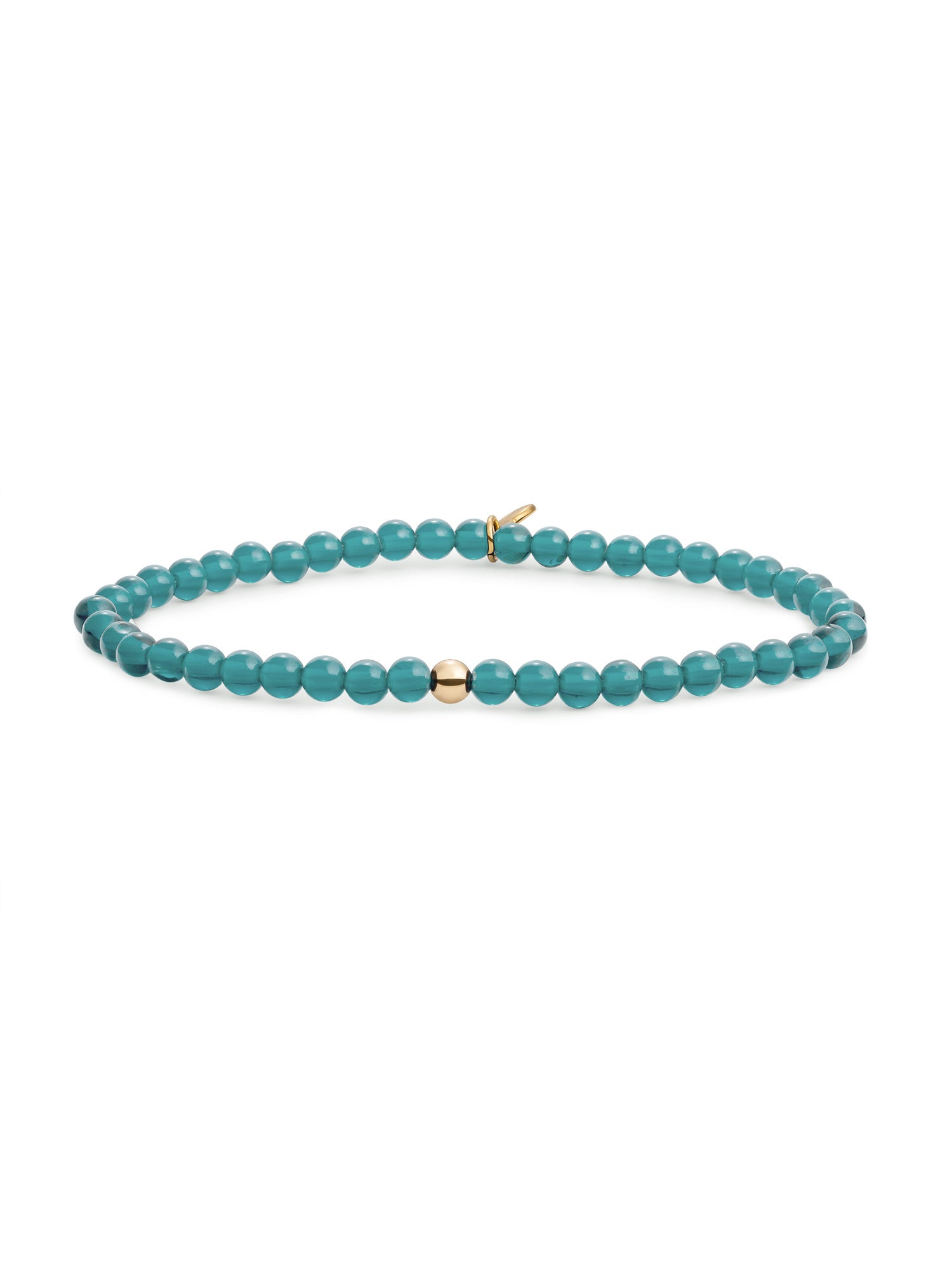 Saturn Armband Small Turquoise Quartz - Gold Plated