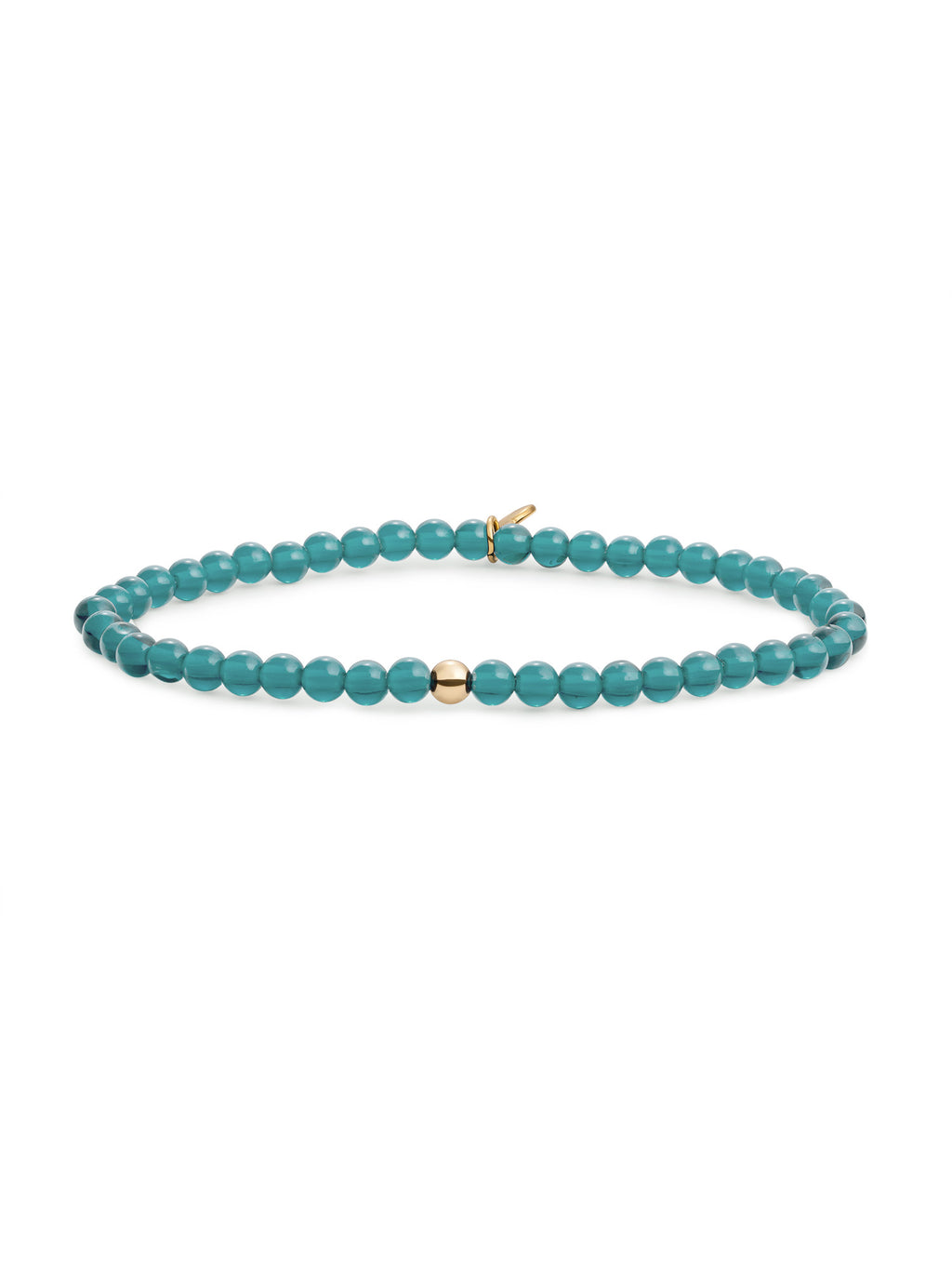 Saturn Armband Small Turquoise Quartz - Gold Plated