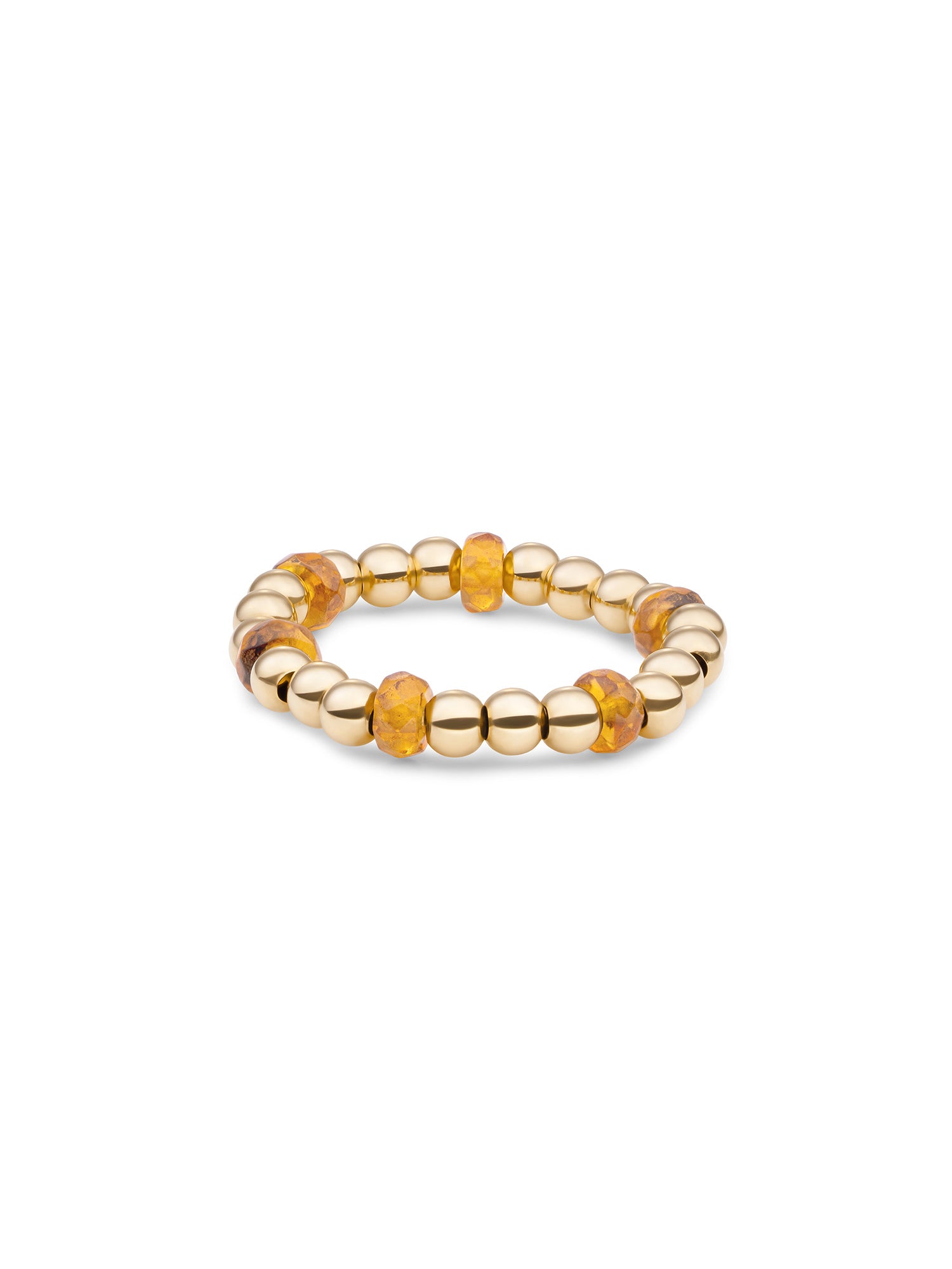Kralen Ring Facet Roundel Light Gold Citrine Quartz - Kralen Ring Facet Roundel Light Gold Citrine Quartz