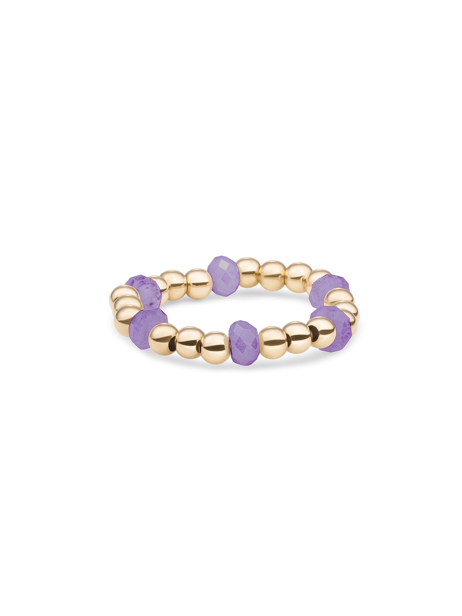 Kralen Ring Facet Roundel Amethyst - Kralen Ring Facet Roundel Amethyst