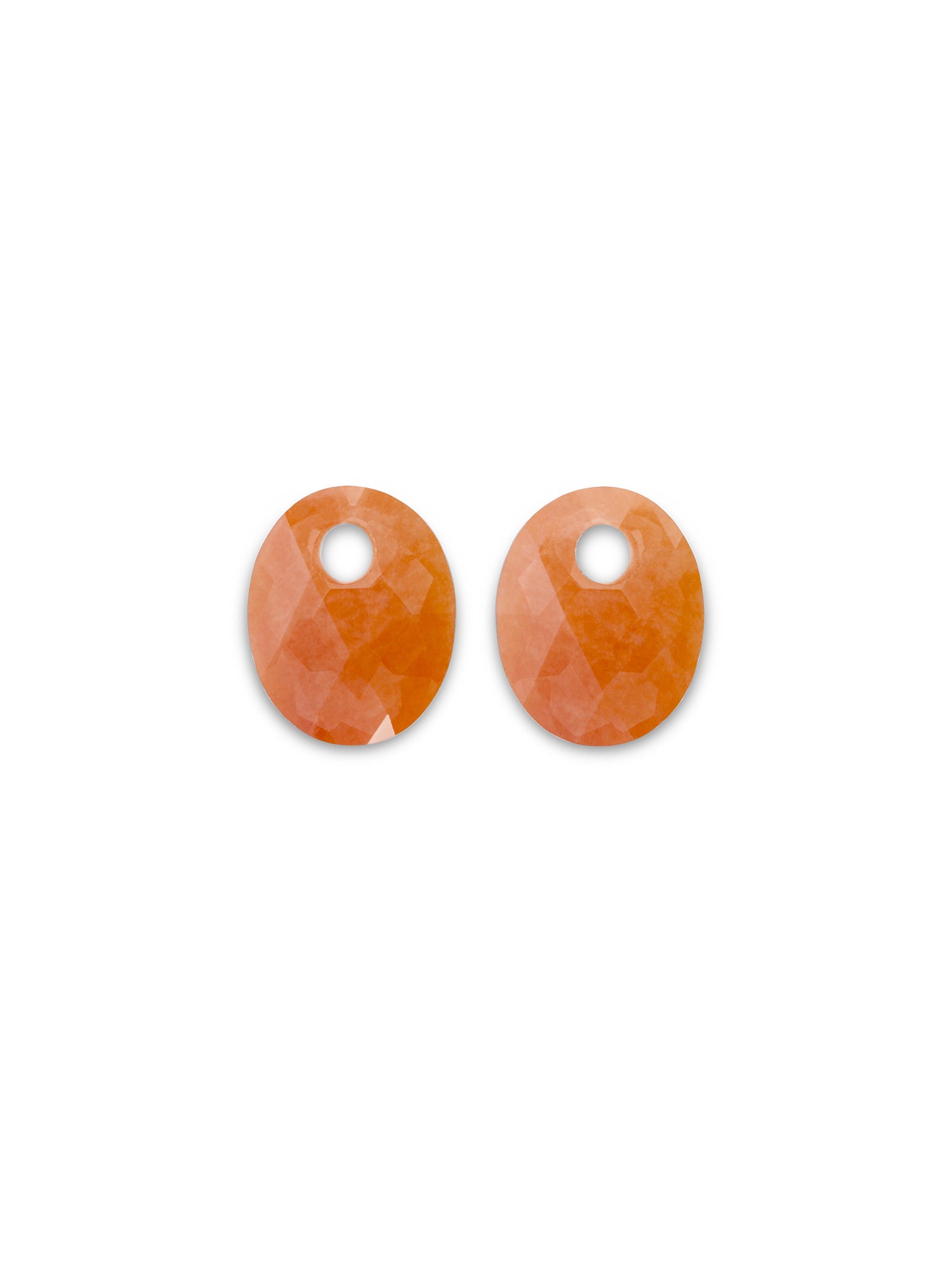 Oorbel Edelstenen Small Oval Red Aventurine - Oorbel Edelstenen Small Oval Red Aventurine