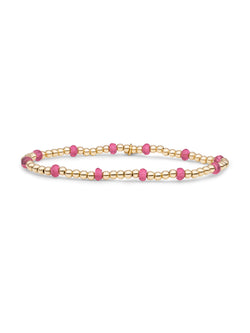 Reverse Roundel Armband Candy Jade - Gold Plated